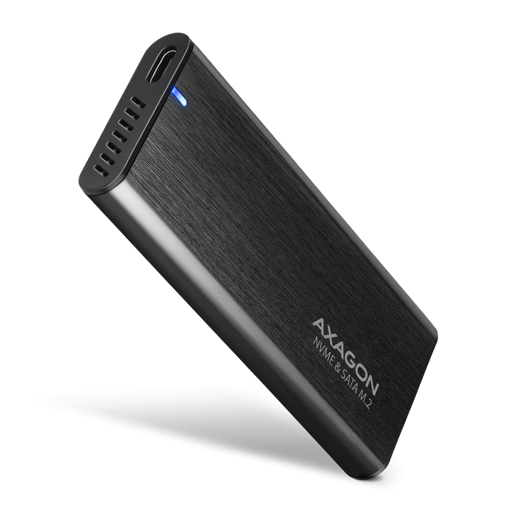 AXAGON SuperSpeed USB-C 10 Gbps Raw Box for NVMe & SATA M.2 SSD