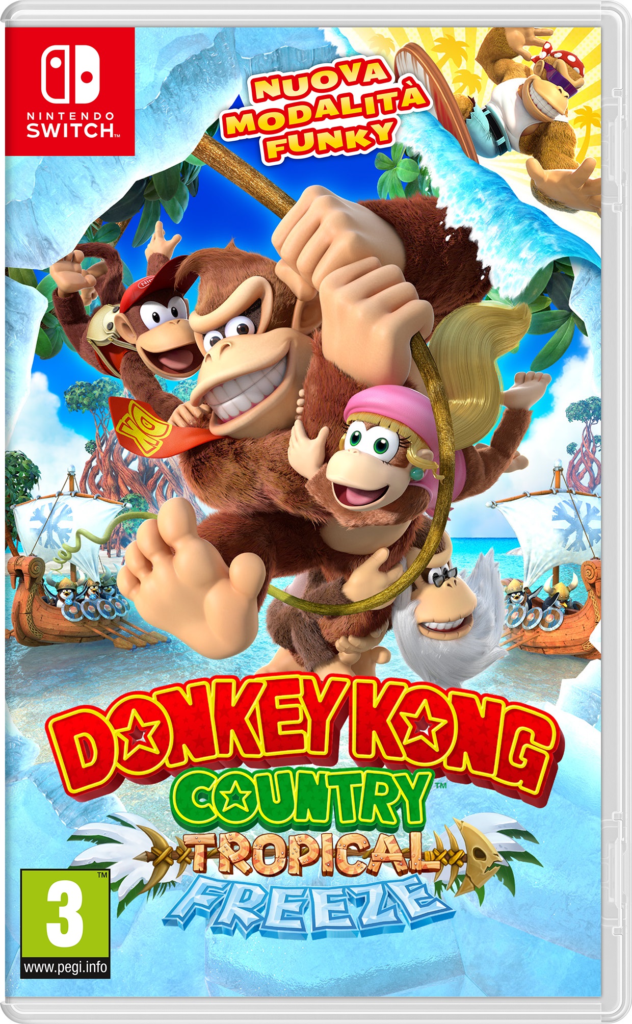 Nintendo Donkey Kong Country: Tropical Freeze Standard Tysk, Engelsk, Spansk, Fransk, Italiensk Nintendo Switch