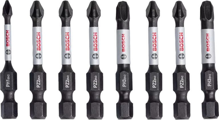 Bosch Impact Control-skruetrækker bitsæt, 8 dele, 1xPH1;3xPH2;1xPH3;2xPZ2;1xPZ3