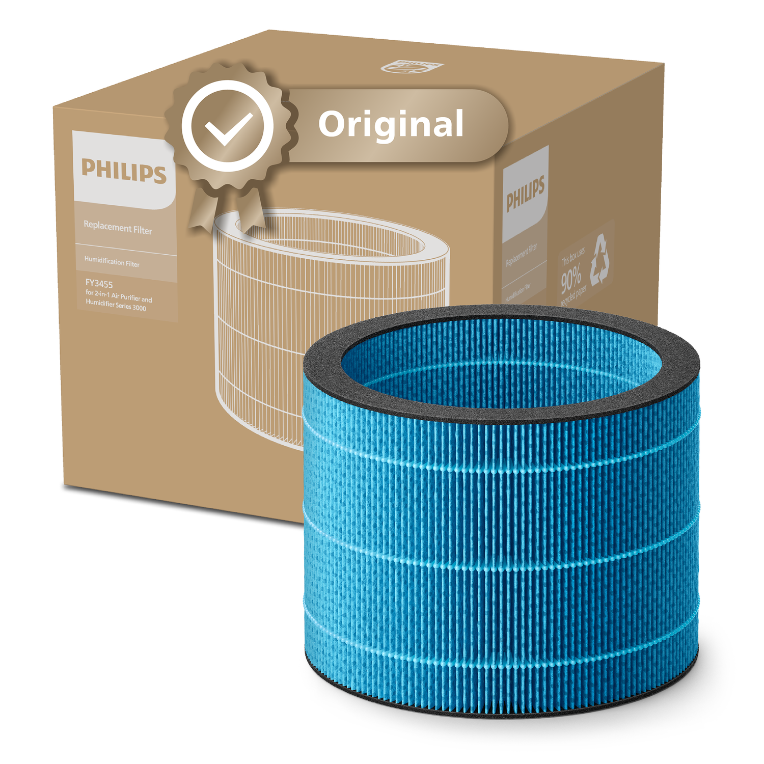 Philips Genuine replacement filter FY3455/00 NanoCloud-fugtighedsfilter