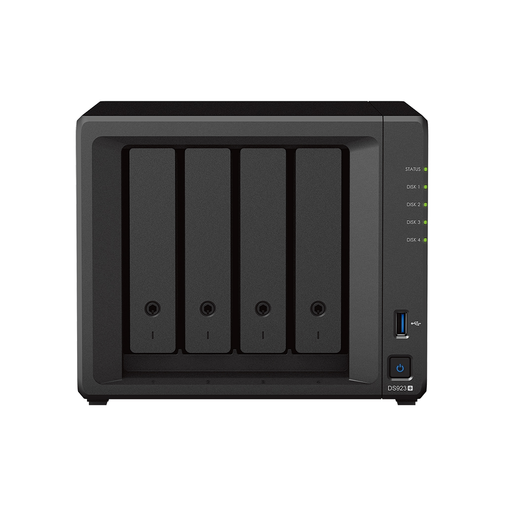 Synology DiskStation DS923+ NAS Mini Tower Ryzen Embedded R1600 4 GB DDR4 16 TB HDD DiskStation Manager Sort