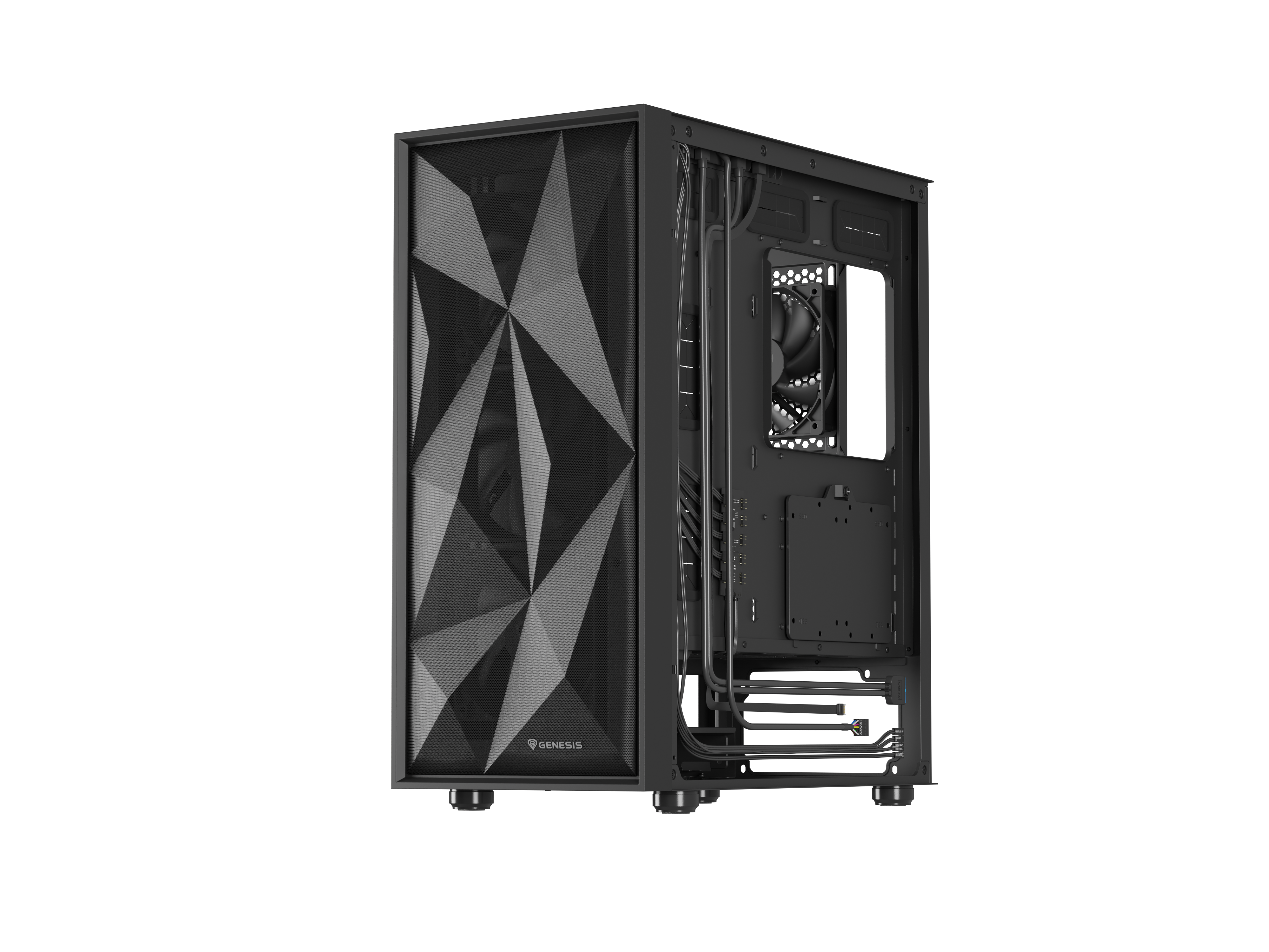 Genesis NPC-2046 ATX semi-tårn kabinet - Sort