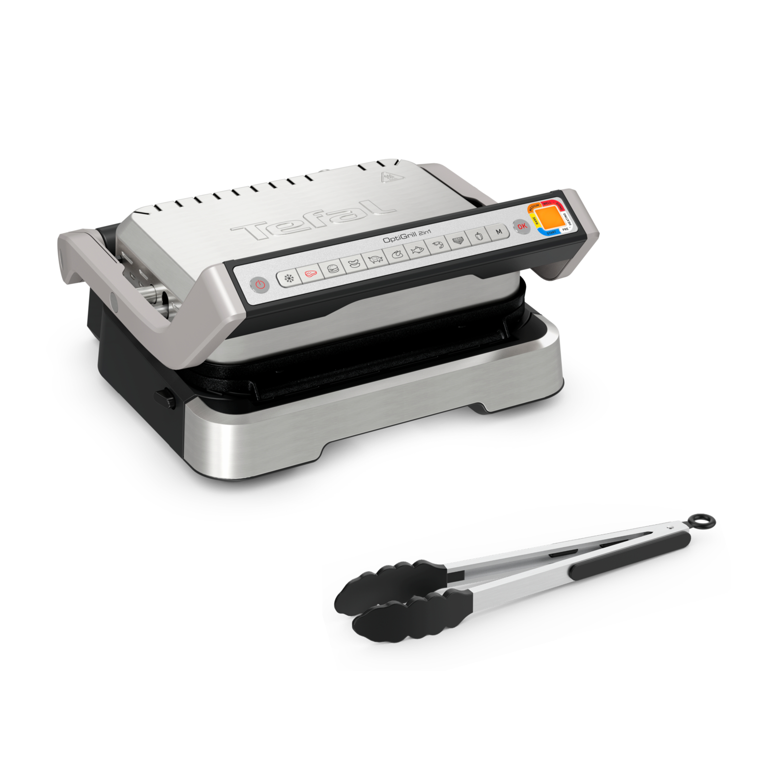 Tefal OptiGrill 2in1 GC773D10 Grill 2100W Sølv billede