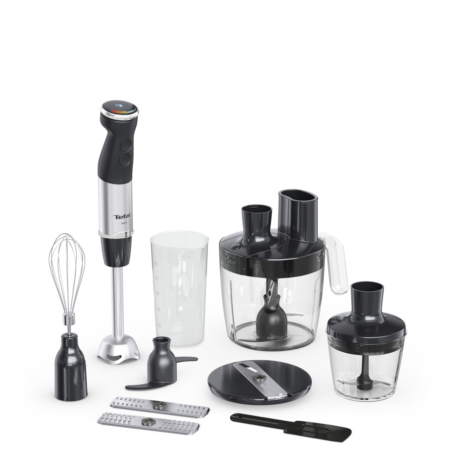 Tefal Quickchef+ HB67G830, Nedsænkning blender, 0,8 L, 1000 W, Sort, Rustfrit stål