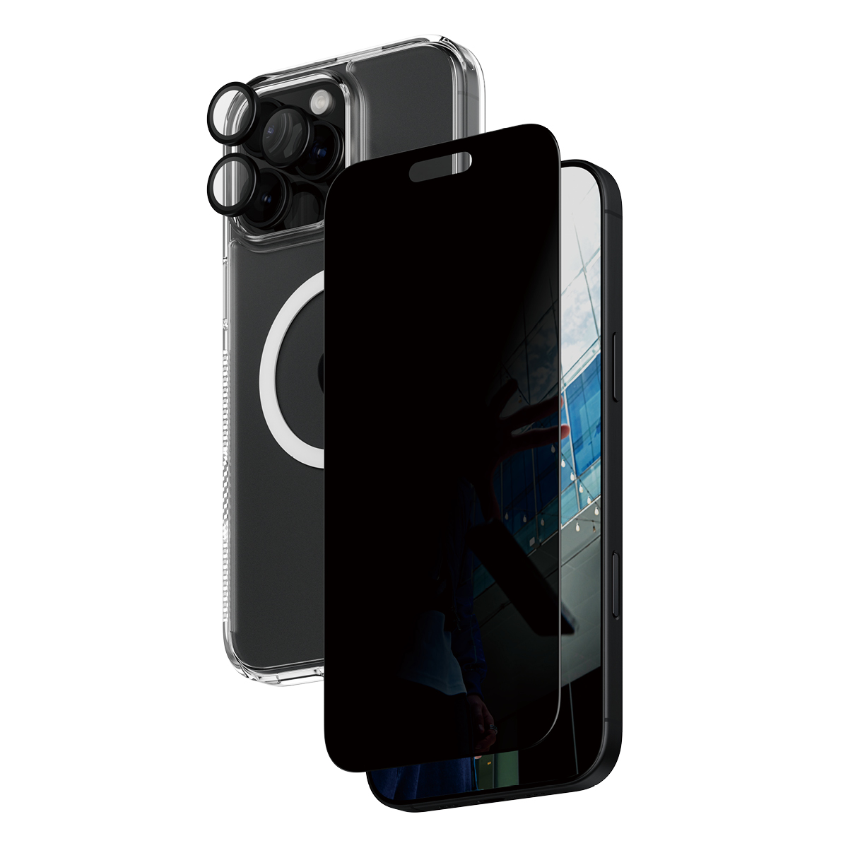 PanzerGlass 3-in-1 Privacy Protection Bundle iPhone 16 Pro Max Skærmbeskytter billede