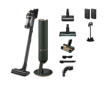 Samsung VS20B95943N, 2-i-1 stangstøvsuger, Poseløs, Sort, Grøn, Rektangulær, Dry, UltraFine