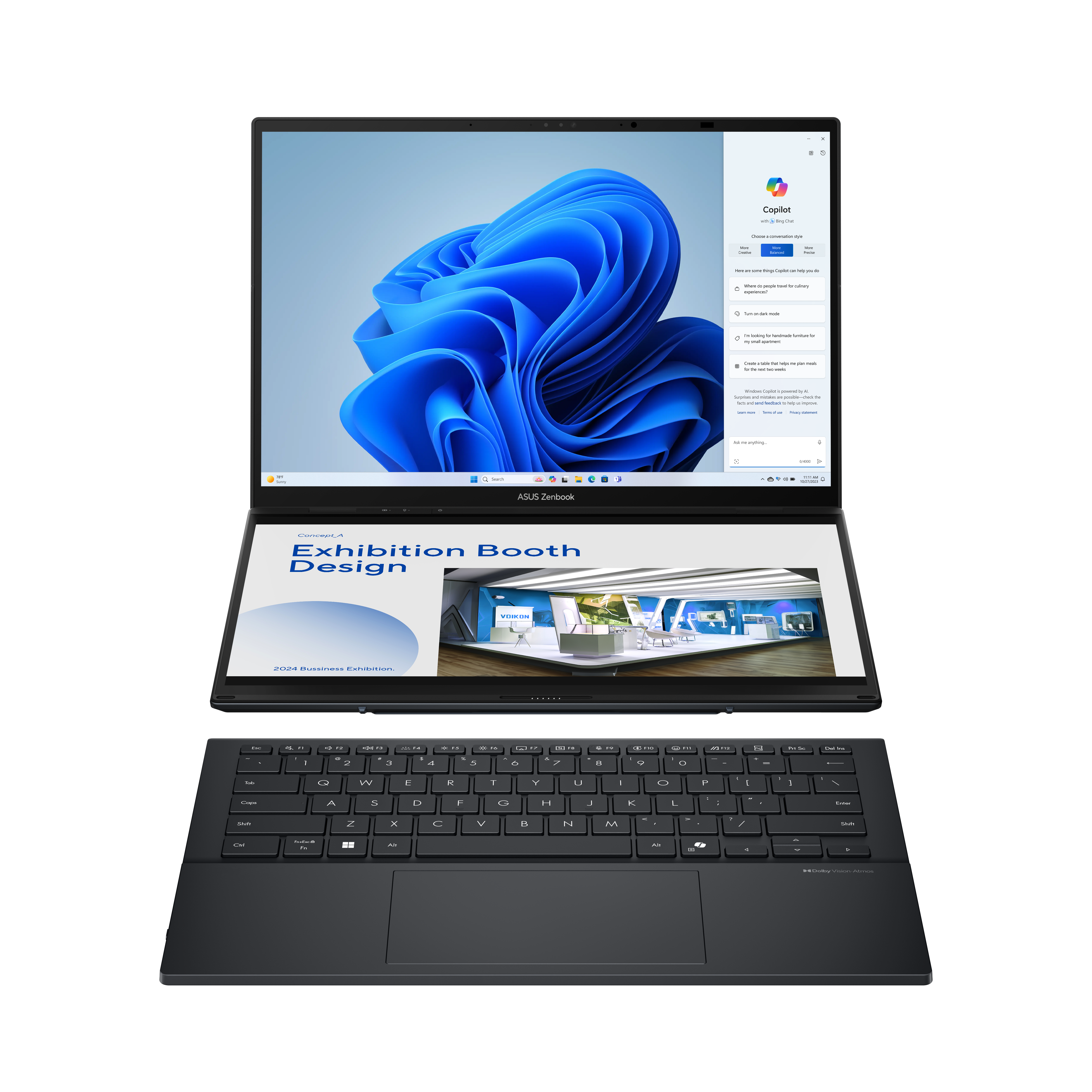 ASUS Zenbook Duo UX8406CA-QL203X 14' 1920 x 1200 (WUXGA) 285H 32GB 1TB Intel Arc 140T Windows 11 Pro