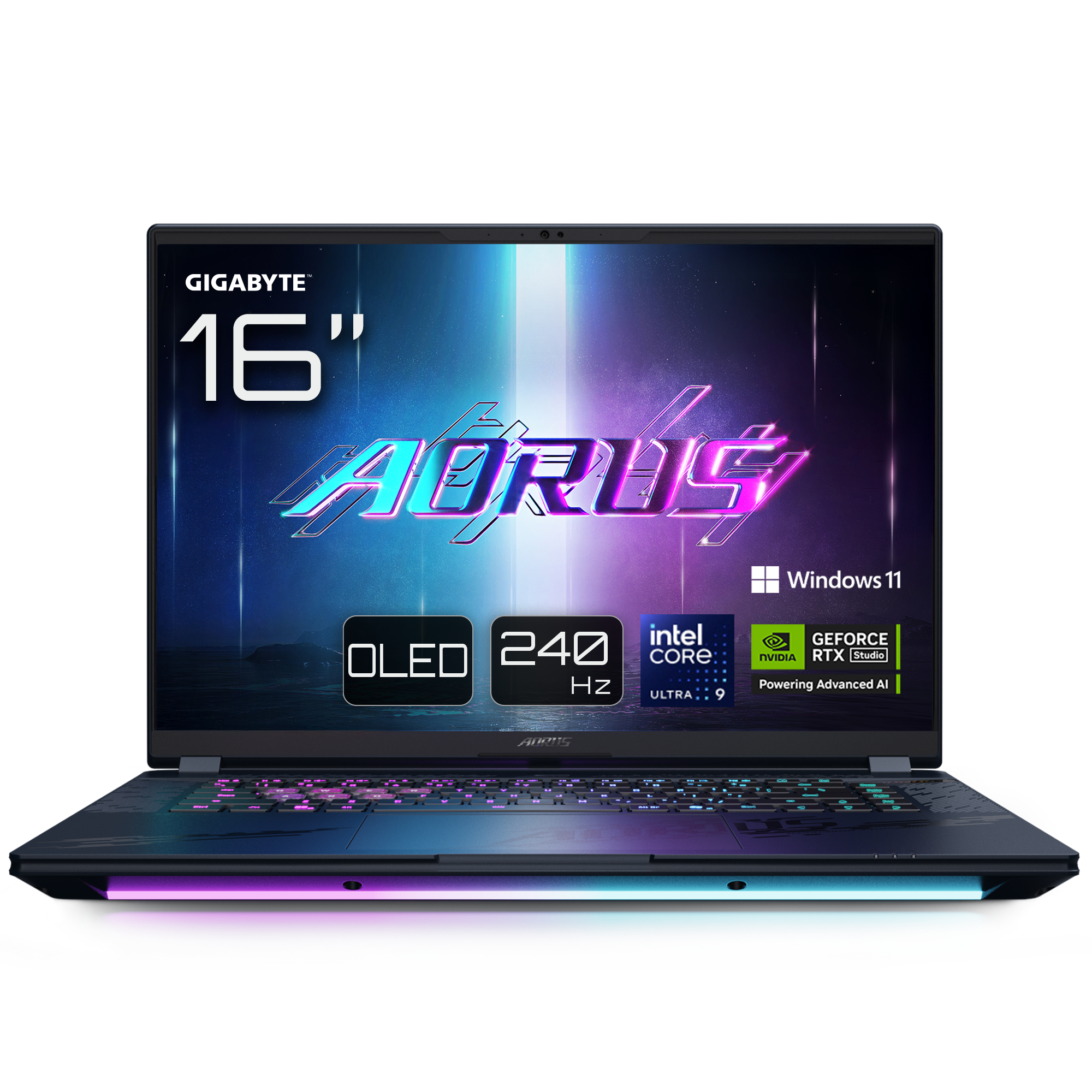 GIGABYTE AORUS MASTER 16 BYHC5DEE65SP laptop 16" 2560 x 1600 275HX 32GB 2TB Intel Graphics Windows 11 Pro billede