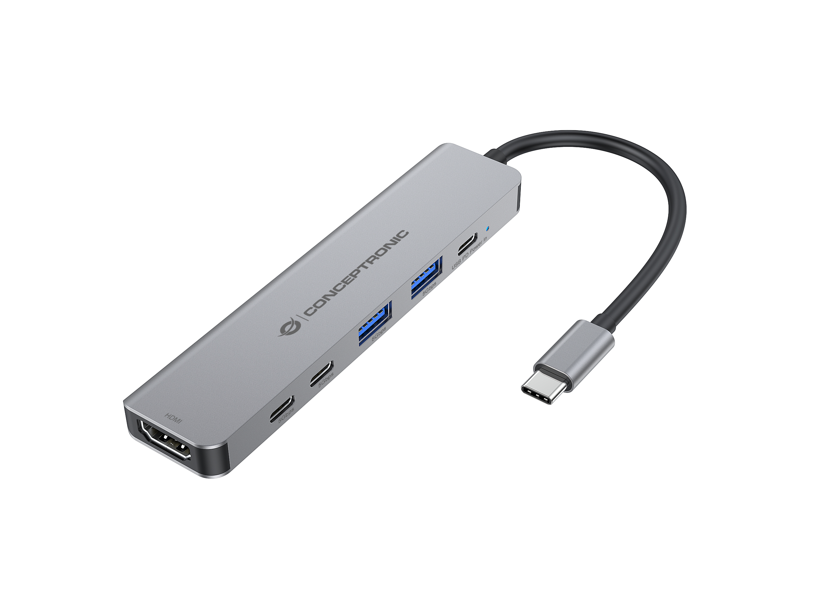 Conceptronic DONN33G dockingstation Ledningsført USB 3.2 Gen 1 (3.1 Gen 1) Type-C Sølv