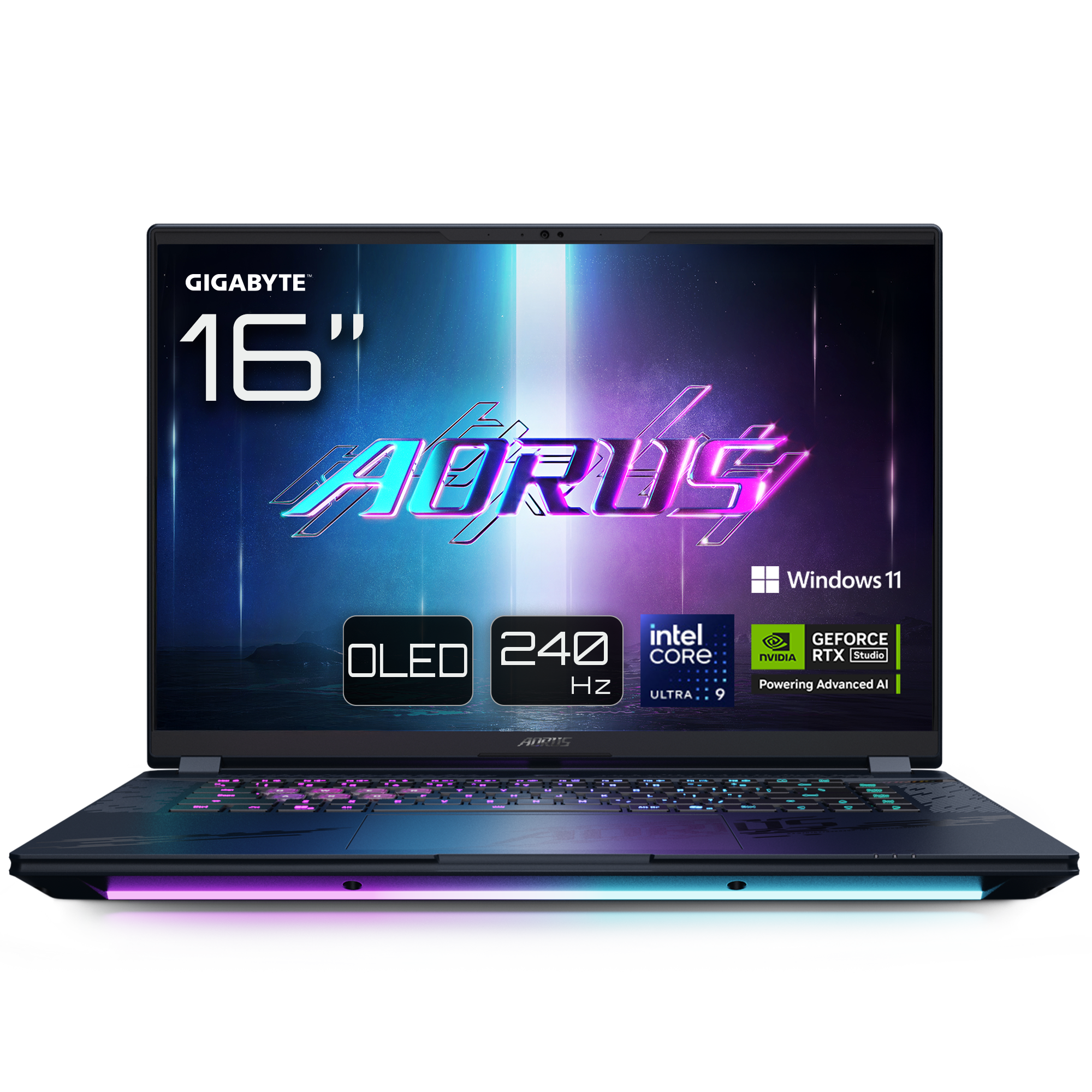 GIGABYTE AORUS MASTER 16 BYHC5DEE65SP laptop 16" 2560 x 1600 275HX 32GB 2TB Intel Graphics Windows 11 Pro