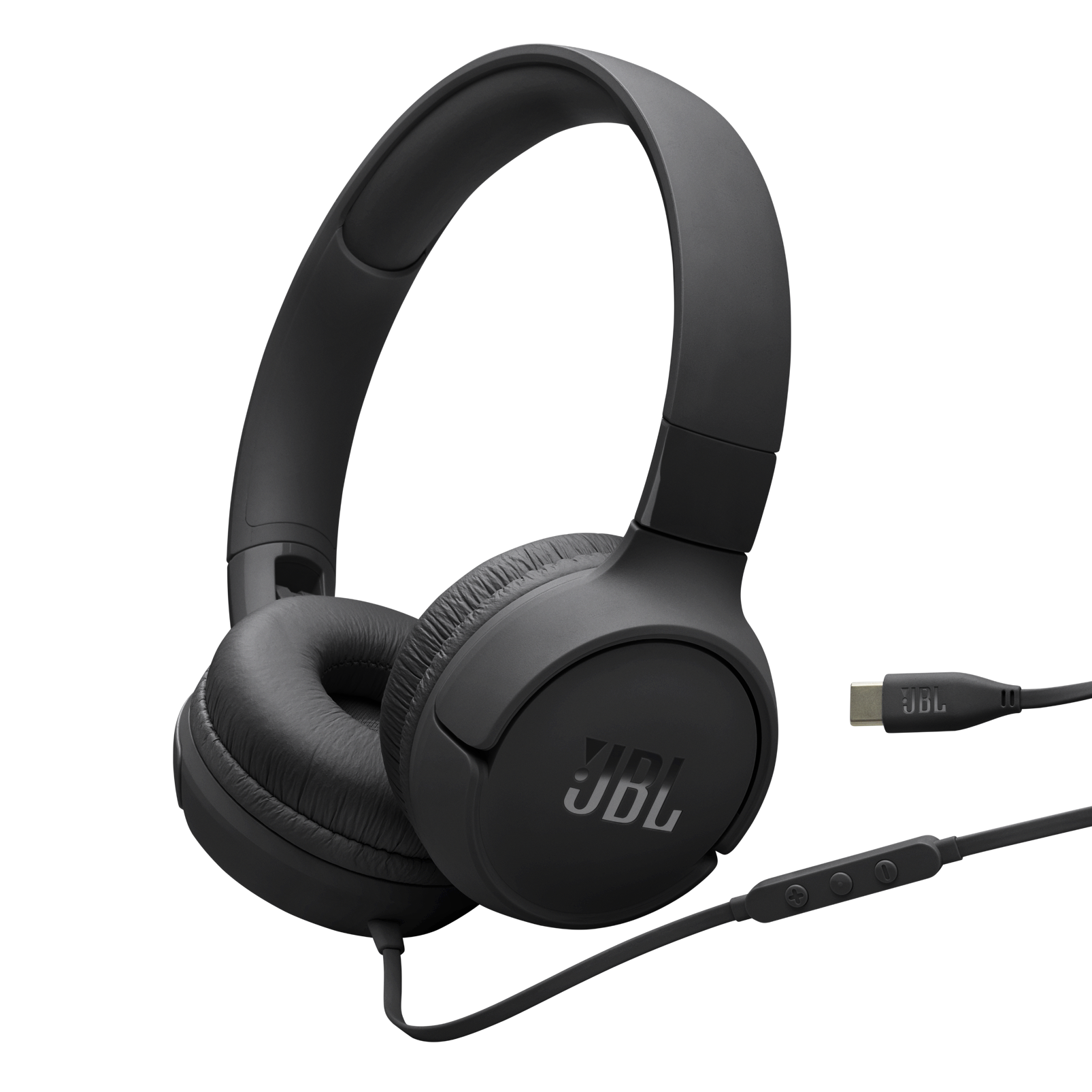 JBL Tune 520C USB-C Wired On-ear Headphones Black
