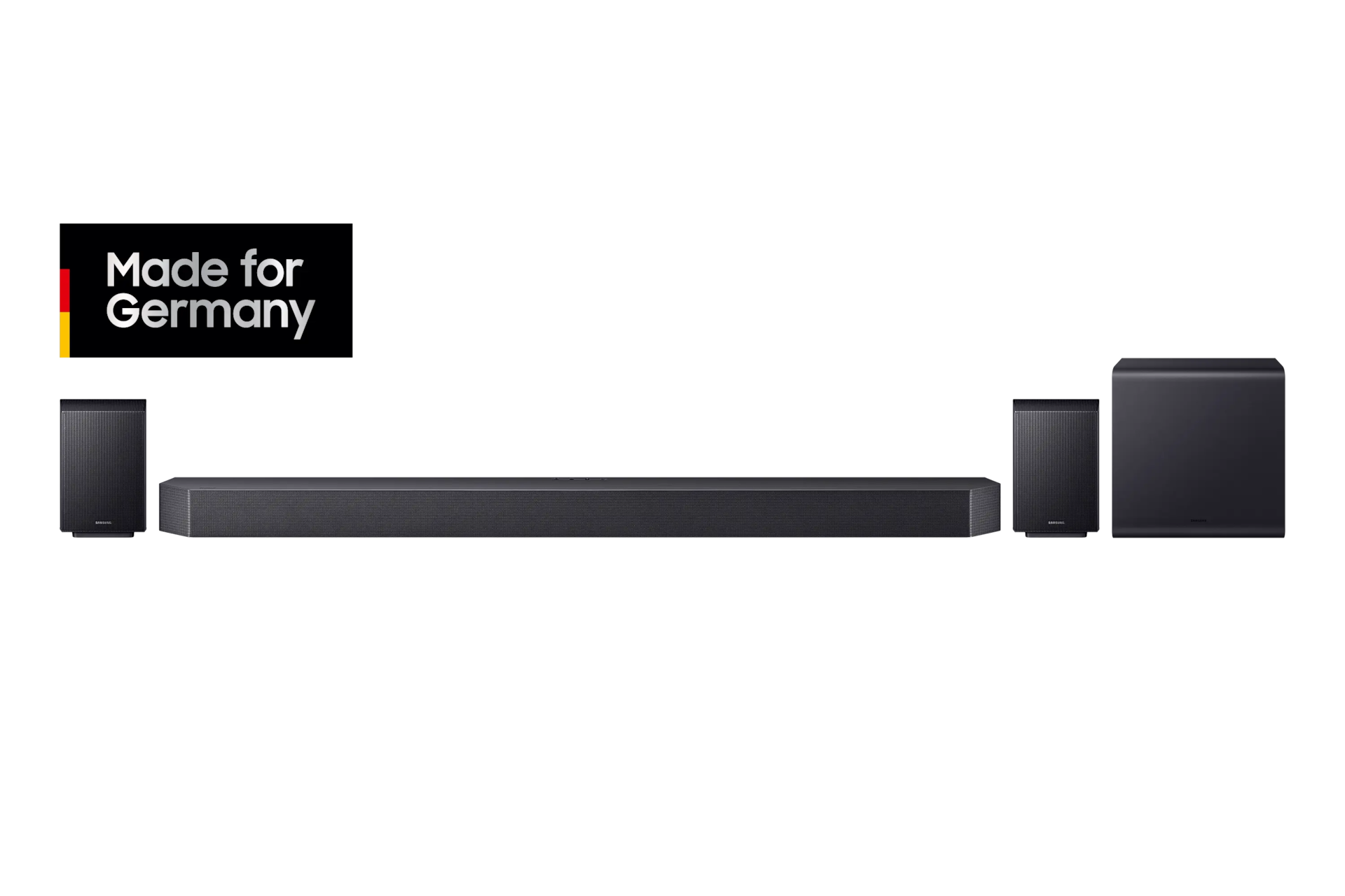 Samsung Q-series HW-Q995GF, 11.1.4 kanaler, DTS:X, Dolby TrueHD, Dolby Atmos, DTS Digital Surround, Dolby Digital, Game Pro, Trådløs, Særskilt, Titanium, Sort