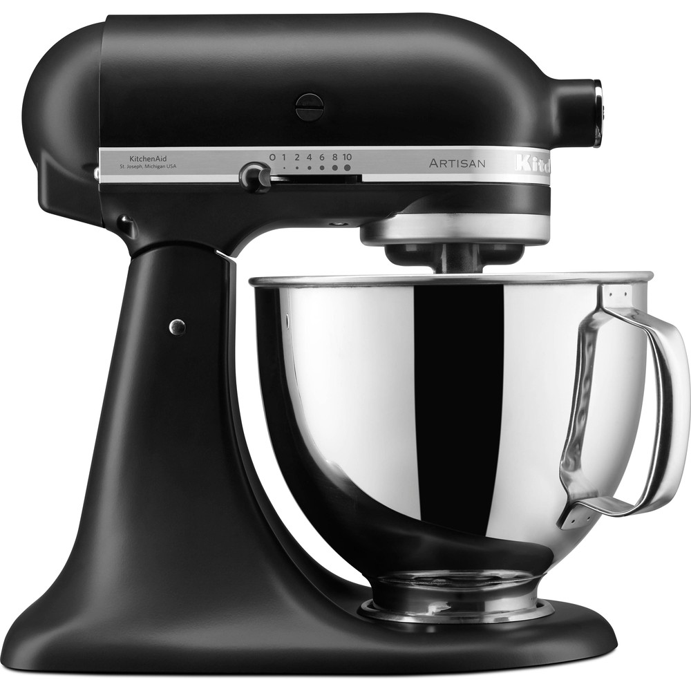 KitchenAid 5KSM125EBM, 4,8 L, Sort, Matte black, 220 rpm, 58 rpm, 220 rpm