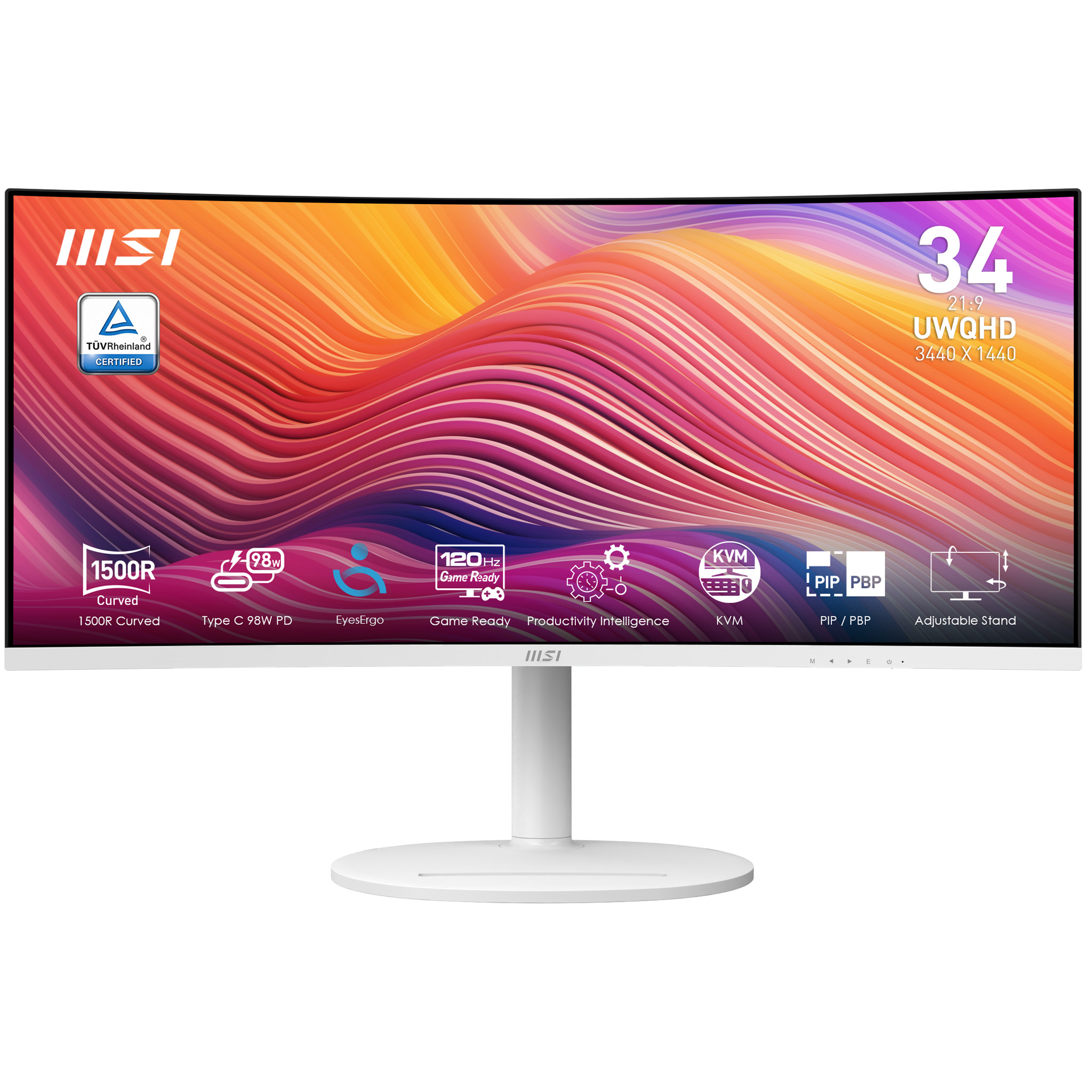 MSI Modern MD342CQPWDE 34" VA 3440 x 1440 (UltraWide) HDMI DisplayPort 120 Hz