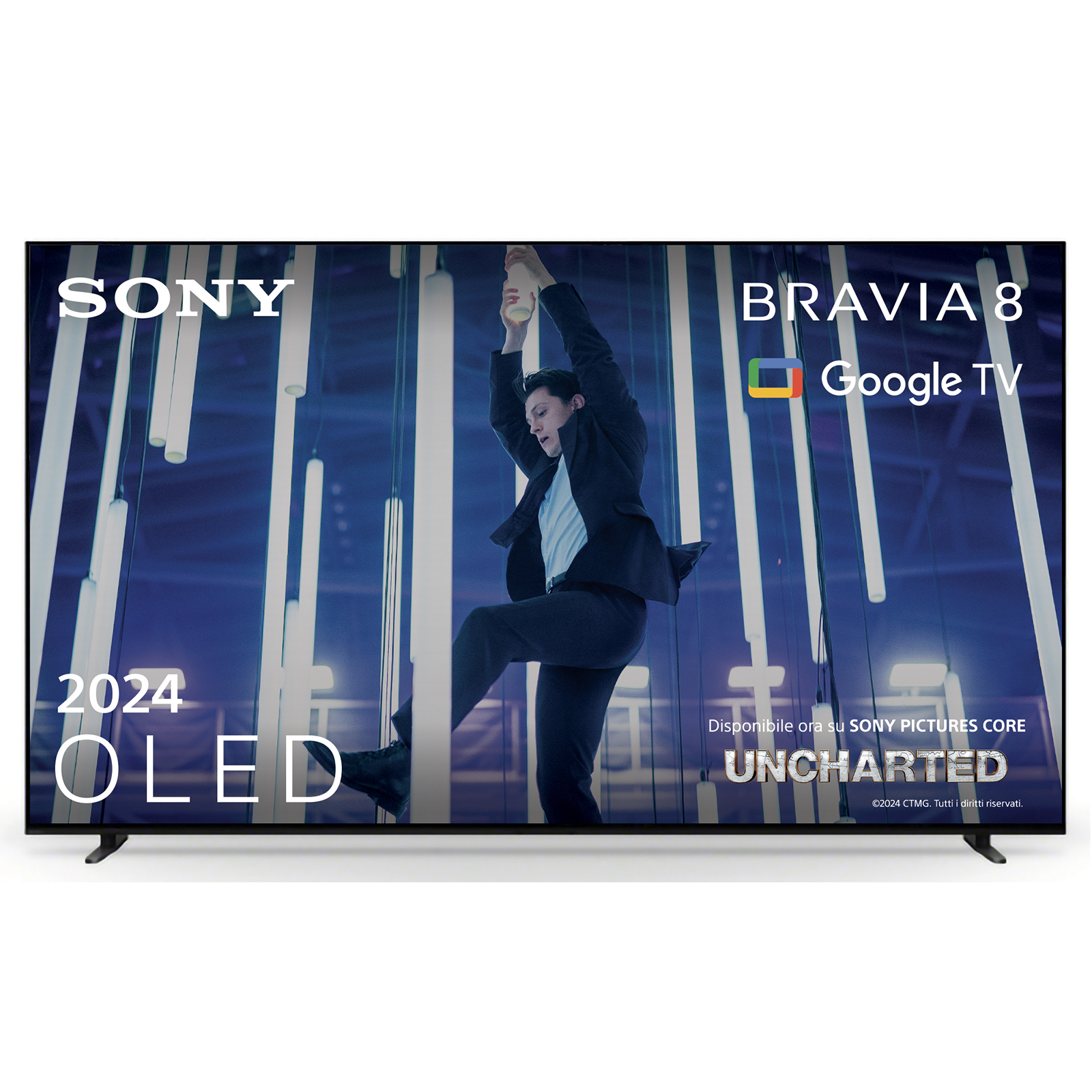 Sony Bravia 8 K-77XR80 - 77 Diagonal klasse (76.7 til at se) OLED TV - Smart TV - Google TV - 4K UHD (2160p) 3840 x 2160 - HDR - self-lit OLED - mørk sølv, vibrationsfinish