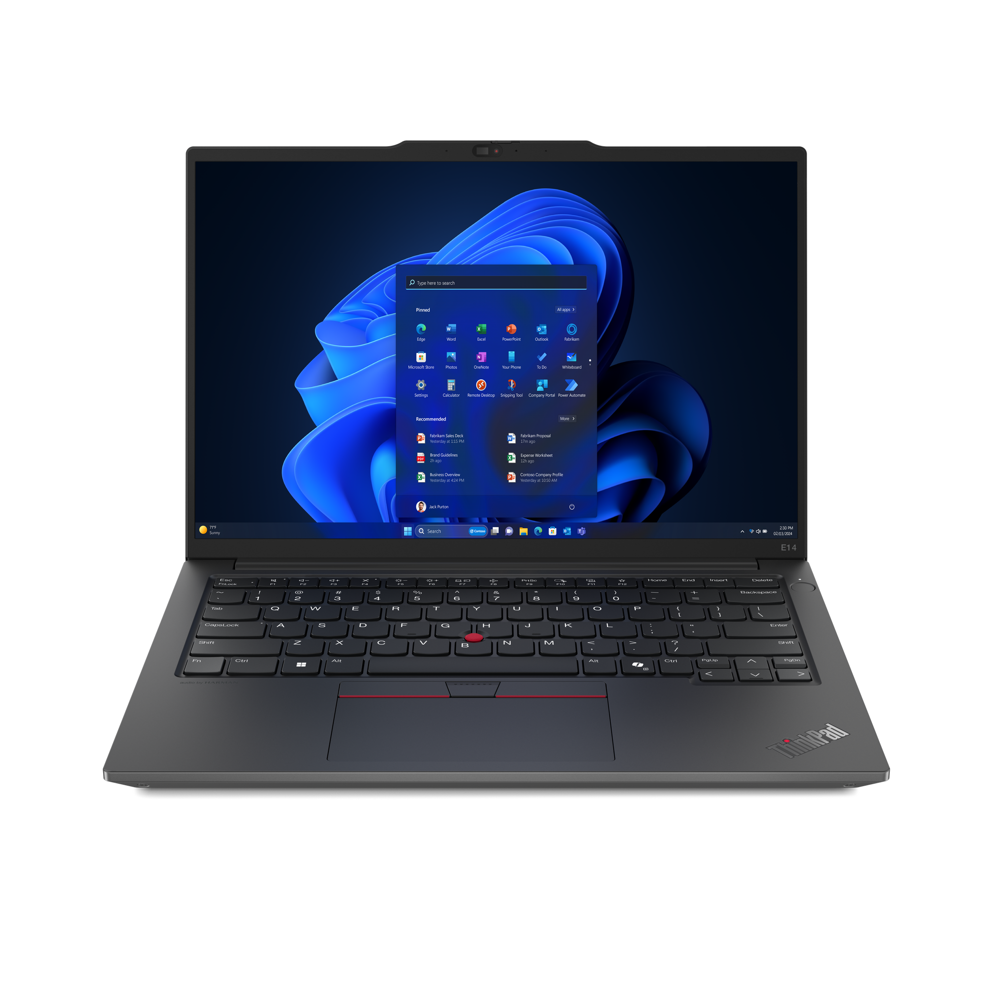 Lenovo ThinkPad E14 Gen 6 (Intel) Intel Core Ultra 7 155H Laptop 35,6 cm (14") WUXGA 32 GB DDR5-SDRAM 1 TB SSD Wi-Fi 6E (802.11ax) Windows 11 Pro Tysk