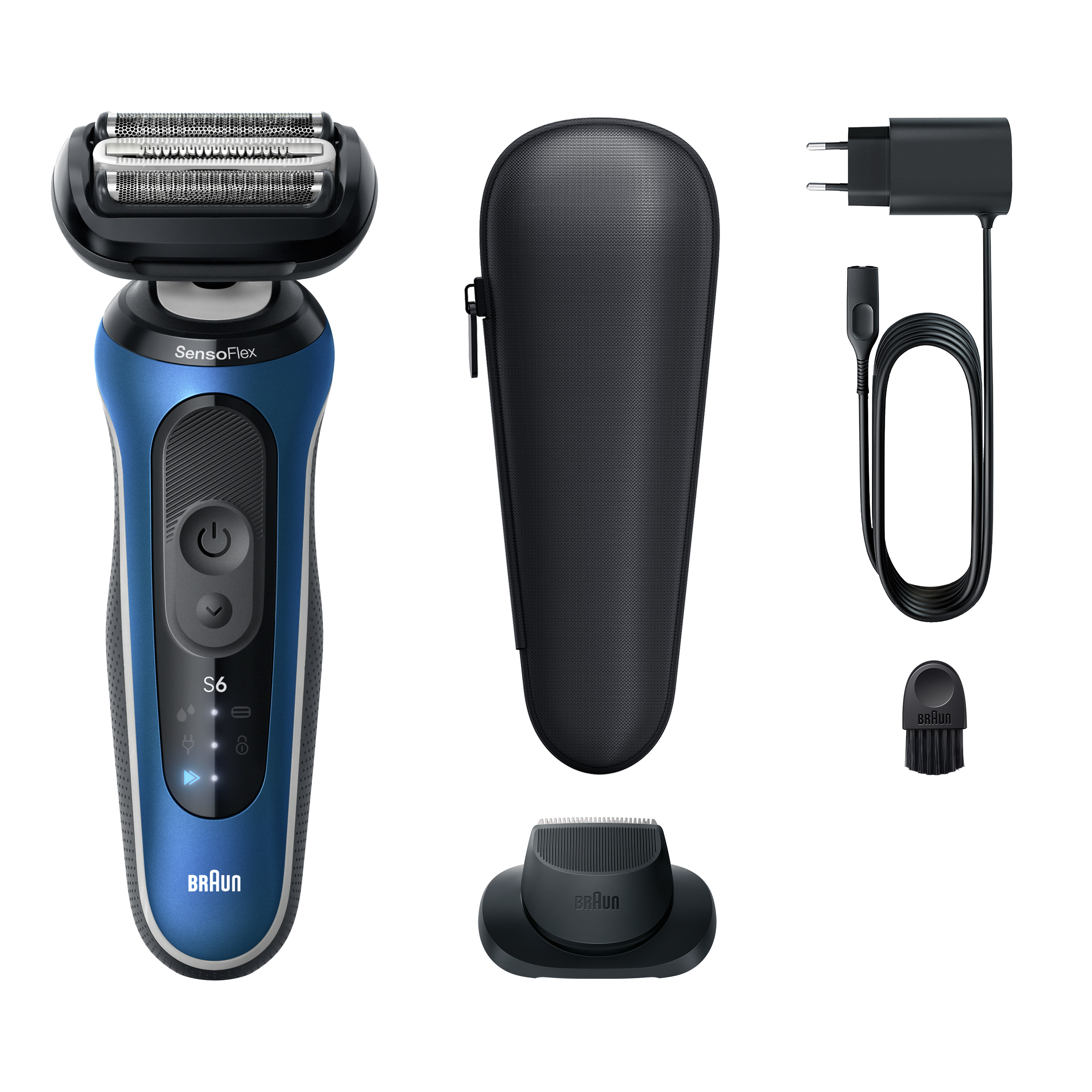 Braun Series 6 62-B1200S barbermaskine til ham Folie shaver Trimmer Blå