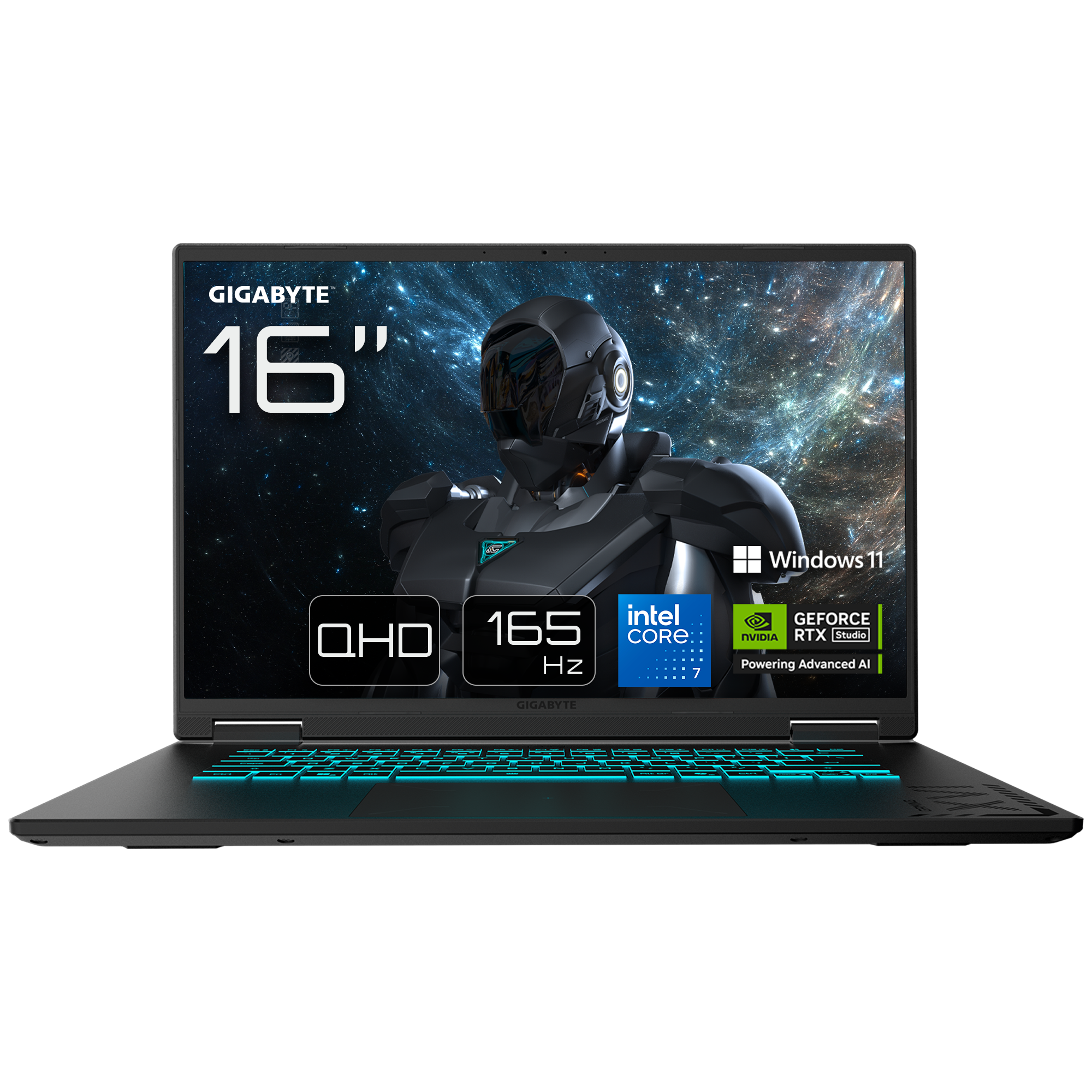 GIGABYTE GAMING A16 PRO DYHG5EECC4SH laptop Intel Core 7 240H 40,6 cm (16") Quad HD+ 32 GB LPDDR5x-SDRAM 1 TB SSD NVIDIA GeForce RTX 5080 Wi-Fi 6E