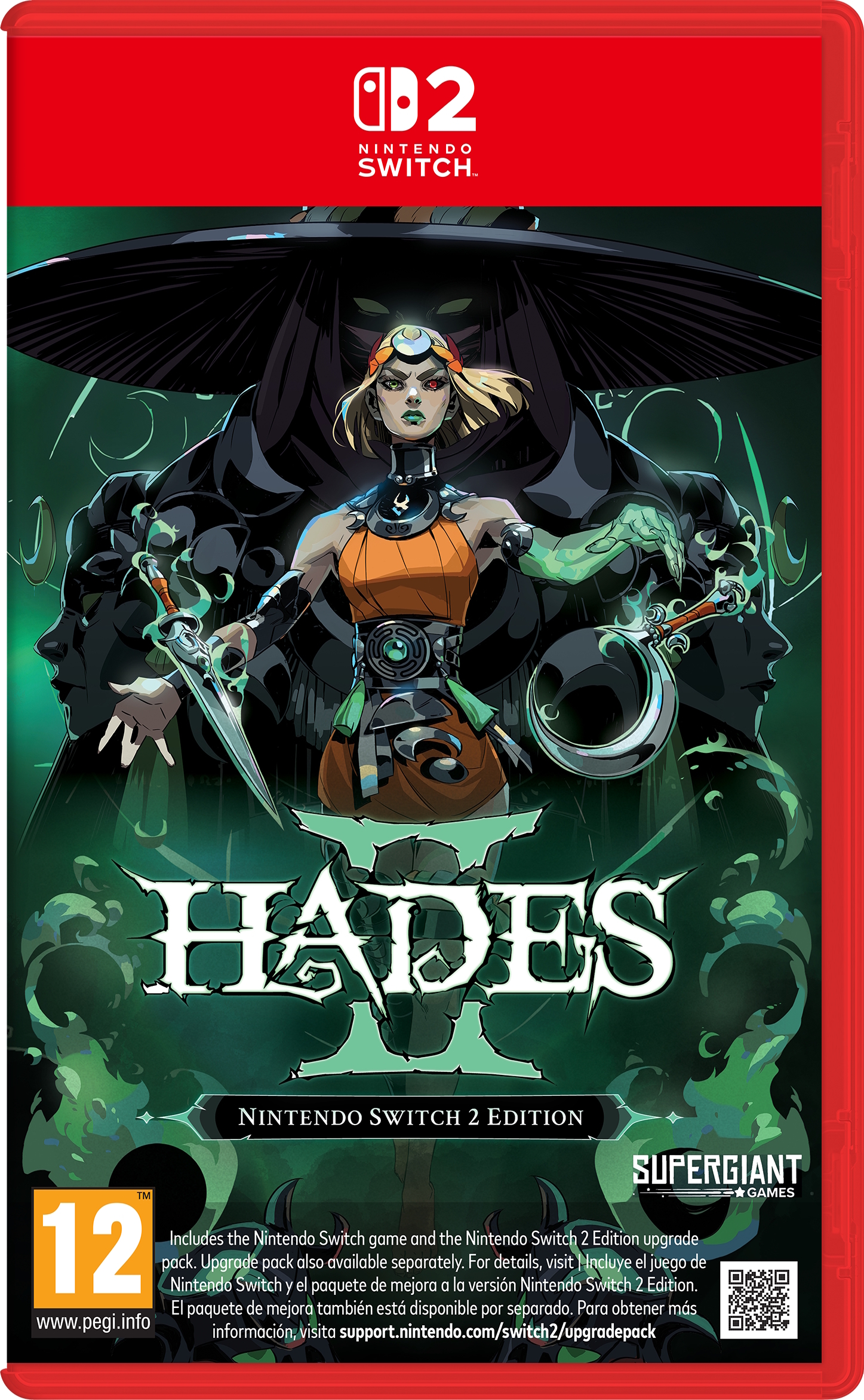 Nintendo Hades II, Switch 2 Standard Forenklet kinesisk, Traditionelt kinesisk, Tysk, Engelsk, Spansk, Fransk, Italiensk, Japansk, Koreansk,