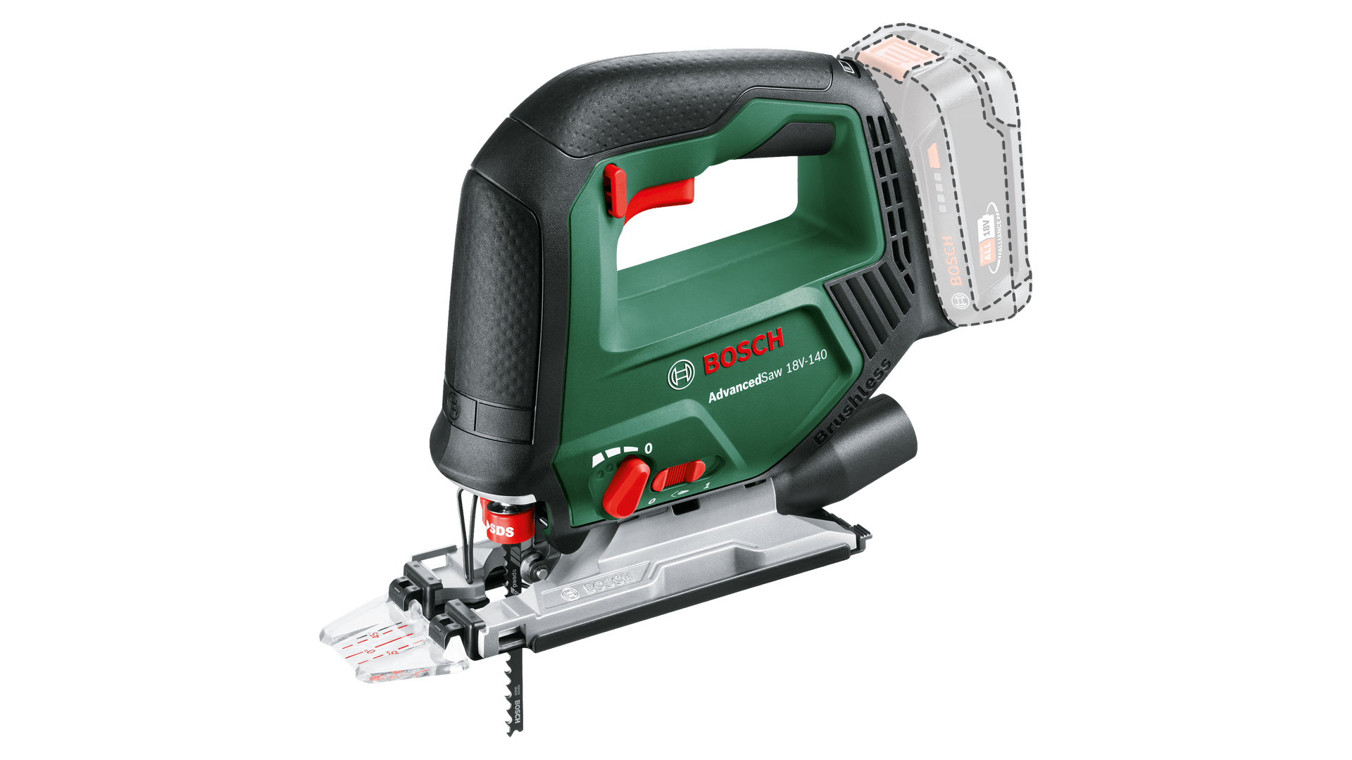 Bosch Akkustiksav Advanced 18V-140 2,0Ah - 603013003