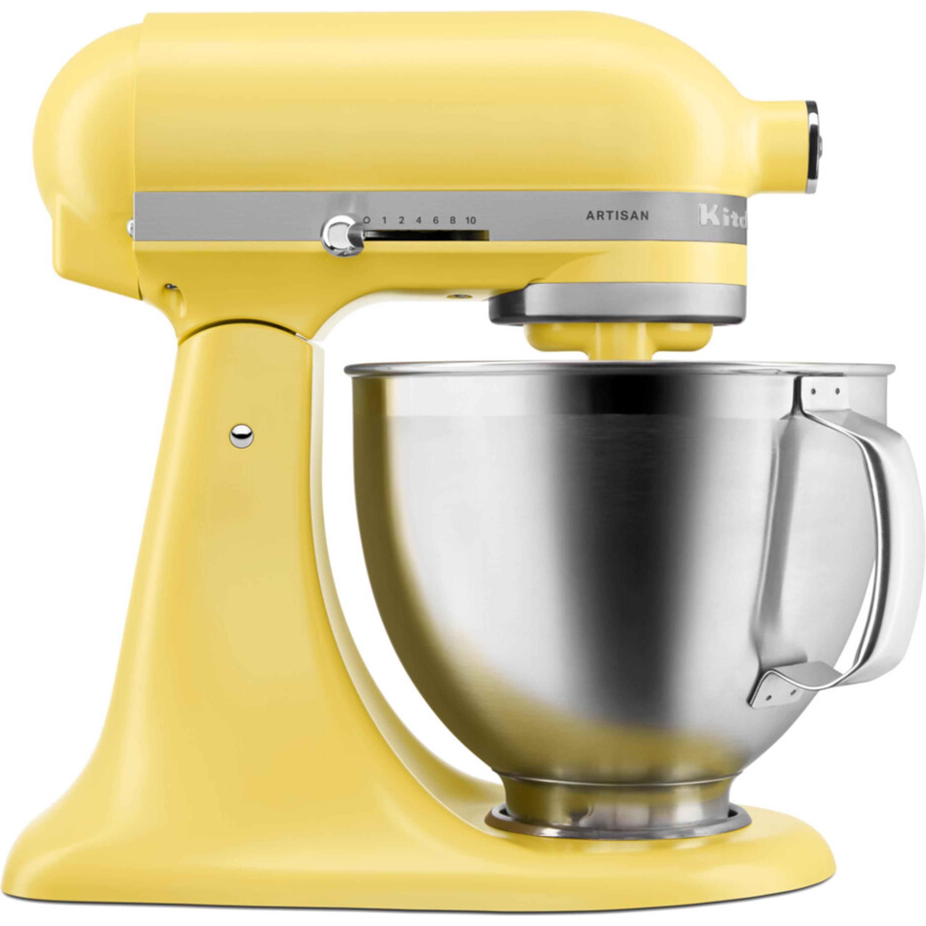 KitchenAid 5KSM195PSEBT røremaskine og mikser Bordmixer 300 W Rustfrit stål, Gul