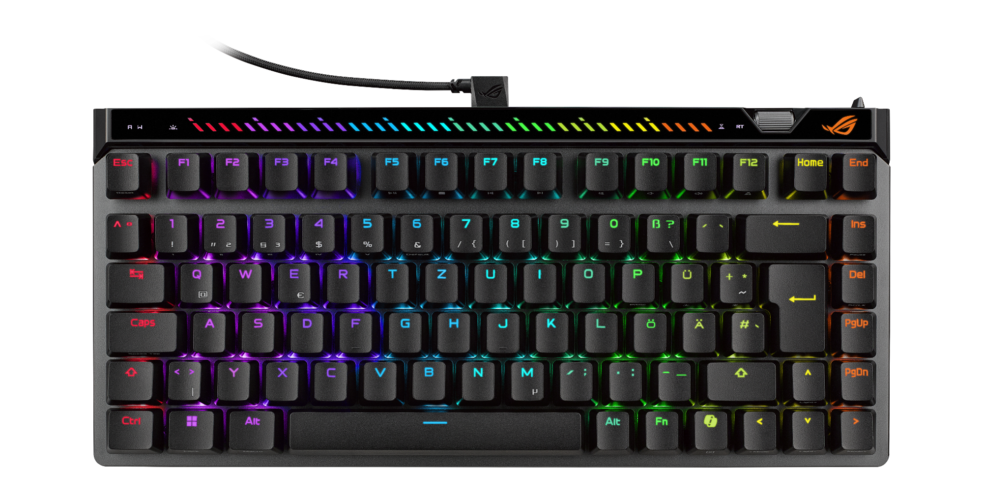 ASUS ROG Falchion Ace 75 HE Tastatur Magnetic-mechanical key switch Magnetic-mechanical key switch RGB RGB Kablet Kablet