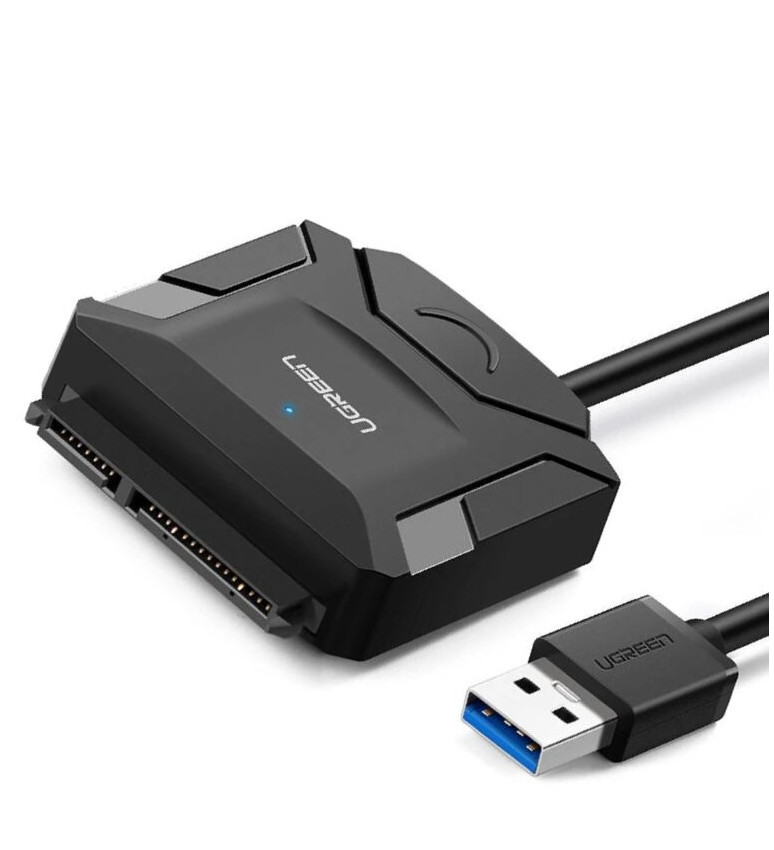 Ugreen 20611 kabel kønsskifter USB 3.0 SATA III Sort