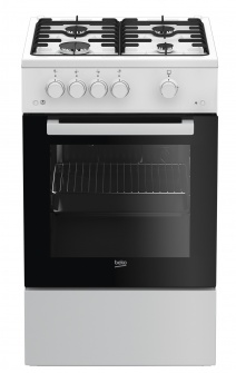 Beko FSG52020FW komfur og ovn Fritstående komfur Gas Gaskomfur Sort, Hvid