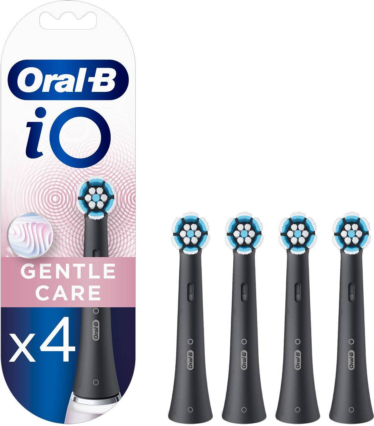 Dantų šepetėlis Braun SB-4 Oral-B iO Gentle Care Juodas keičiamos dantų šepetėlio galvutės 4 vnt.