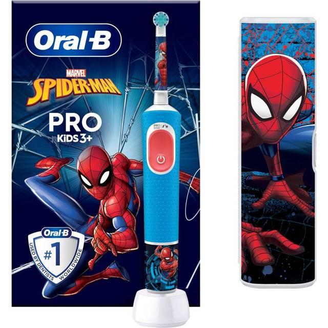Oral-B Pro Kids Elektrisk Tandbørste Spiderman Med Rejsetaske