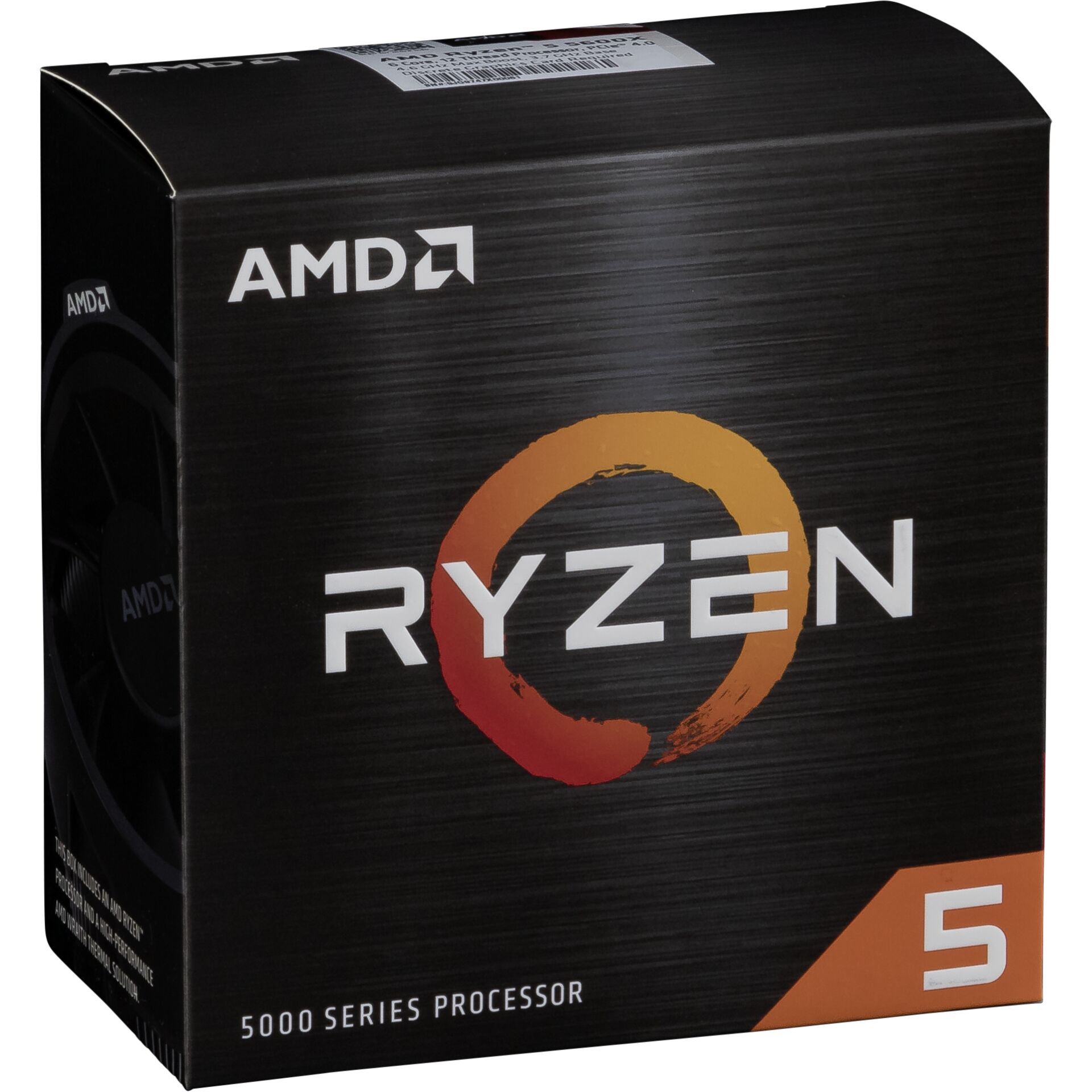 AMD CPU Ryzen 5 5600X 3.7GHz 6 kerner  AM4 (PIB - m/køler)