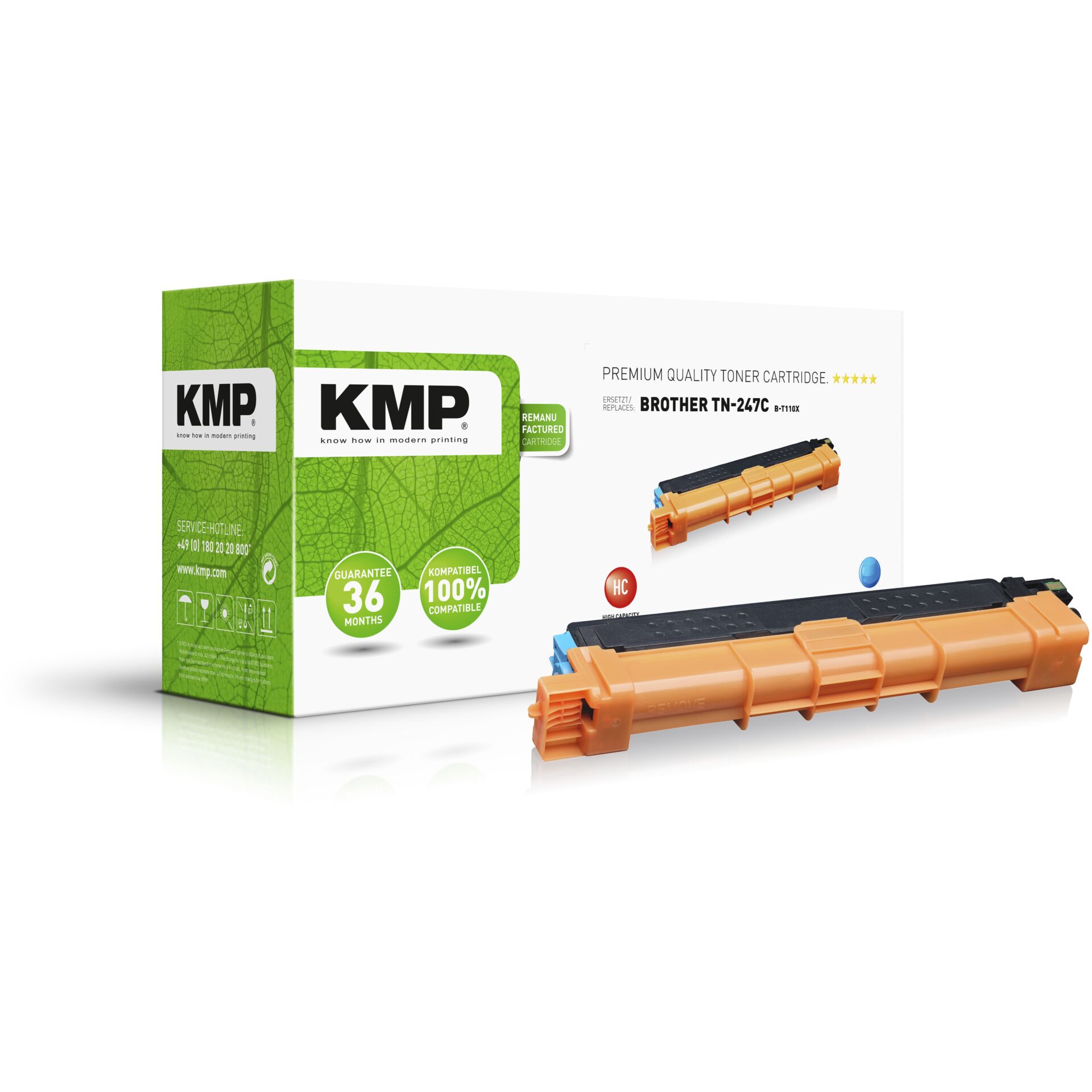 KMP B-T110X Toner cyan kompatibel mit Brother TN-247 C