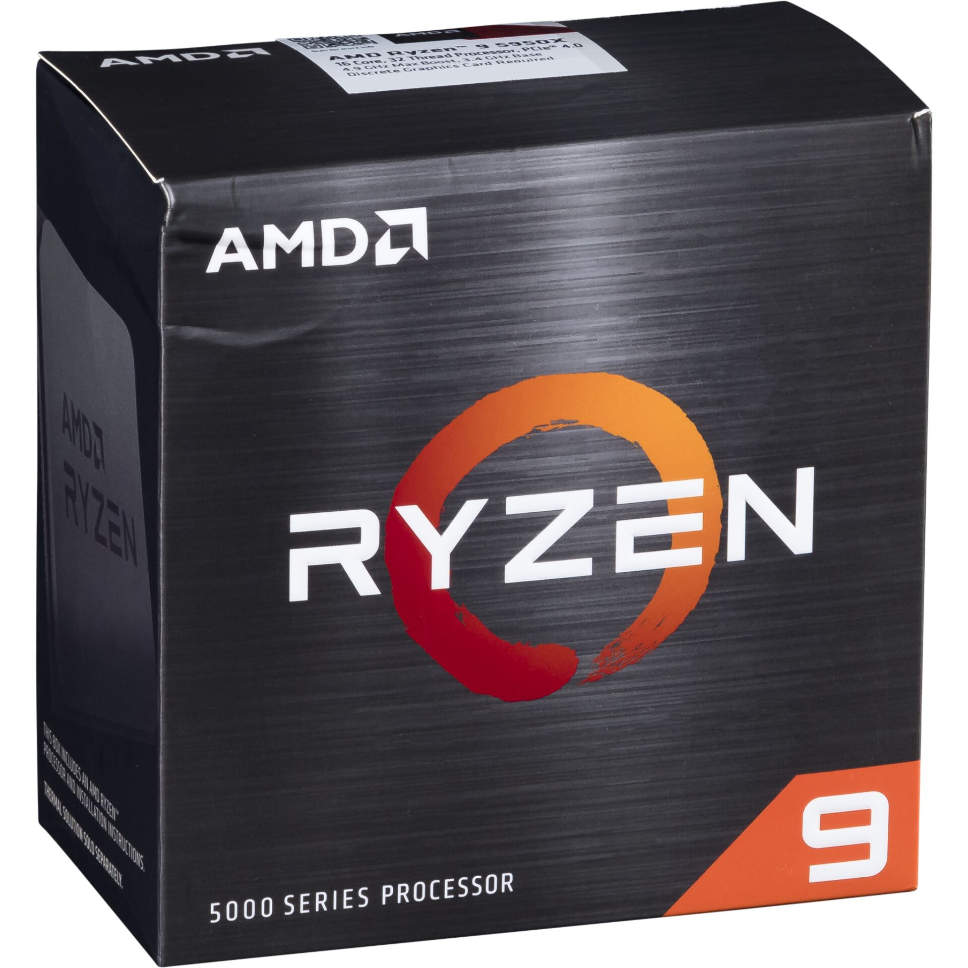 AMD CPU Ryzen 9 5950X 3.4GHz 16-core  AM4 (WOF - u/køler)