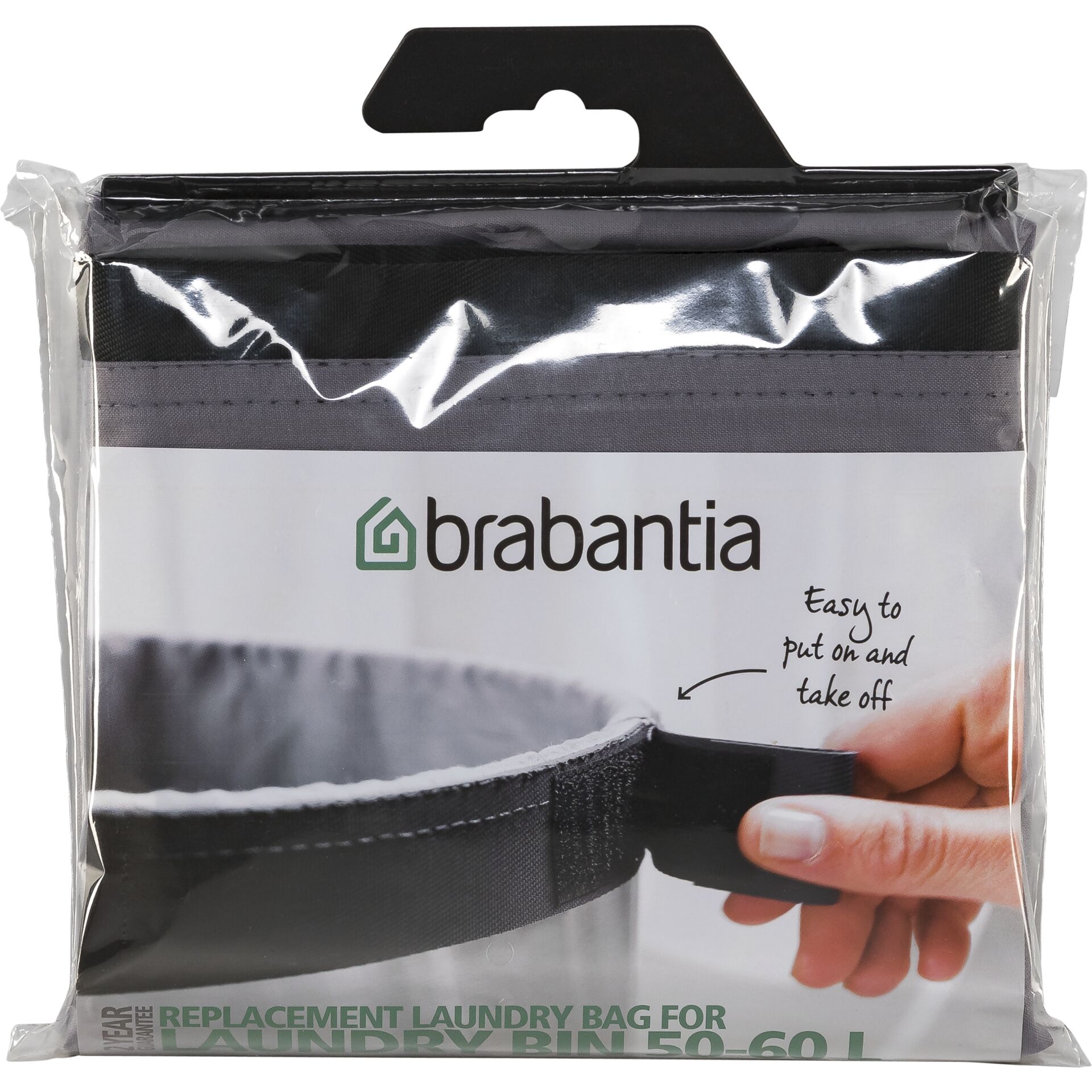 Brabantia Wäschekorb-Sack Ersatz für Wäschebox, 50-60 L  Grey