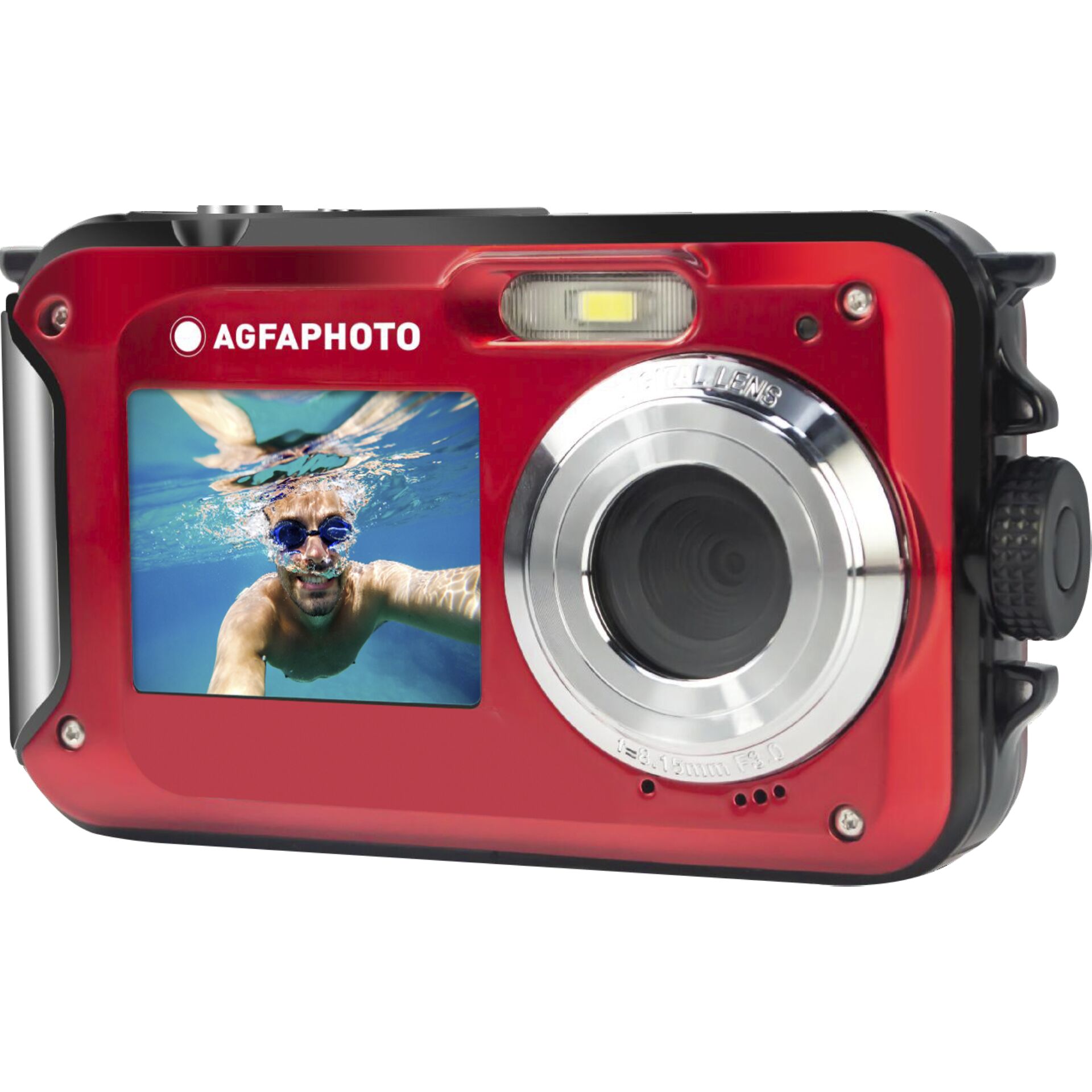 Agfa Realishot WP8000 digitalt kamera - rød, 2K video, vandafvisende