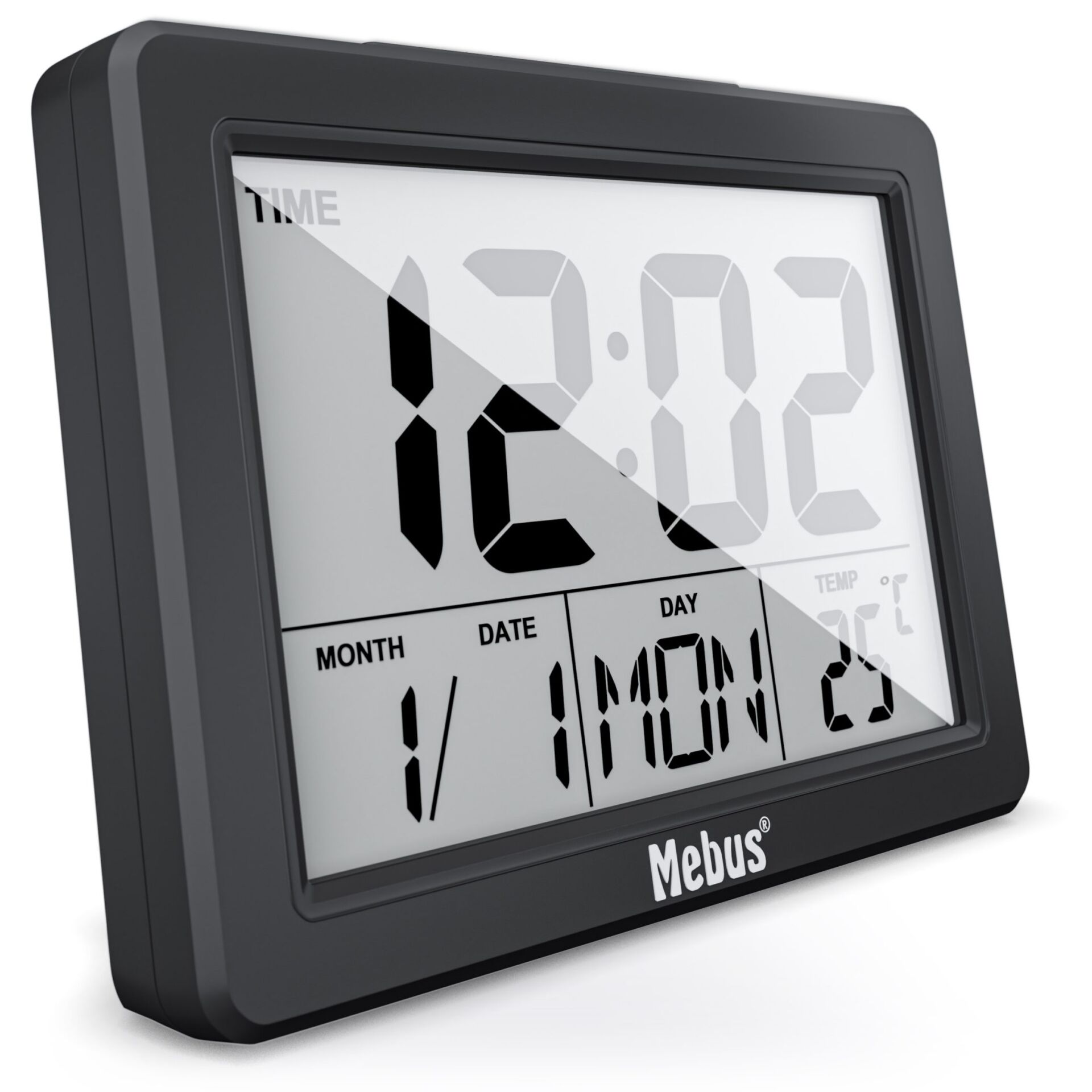 Mebus 25739 vækkeur Quartz alarmur Sort