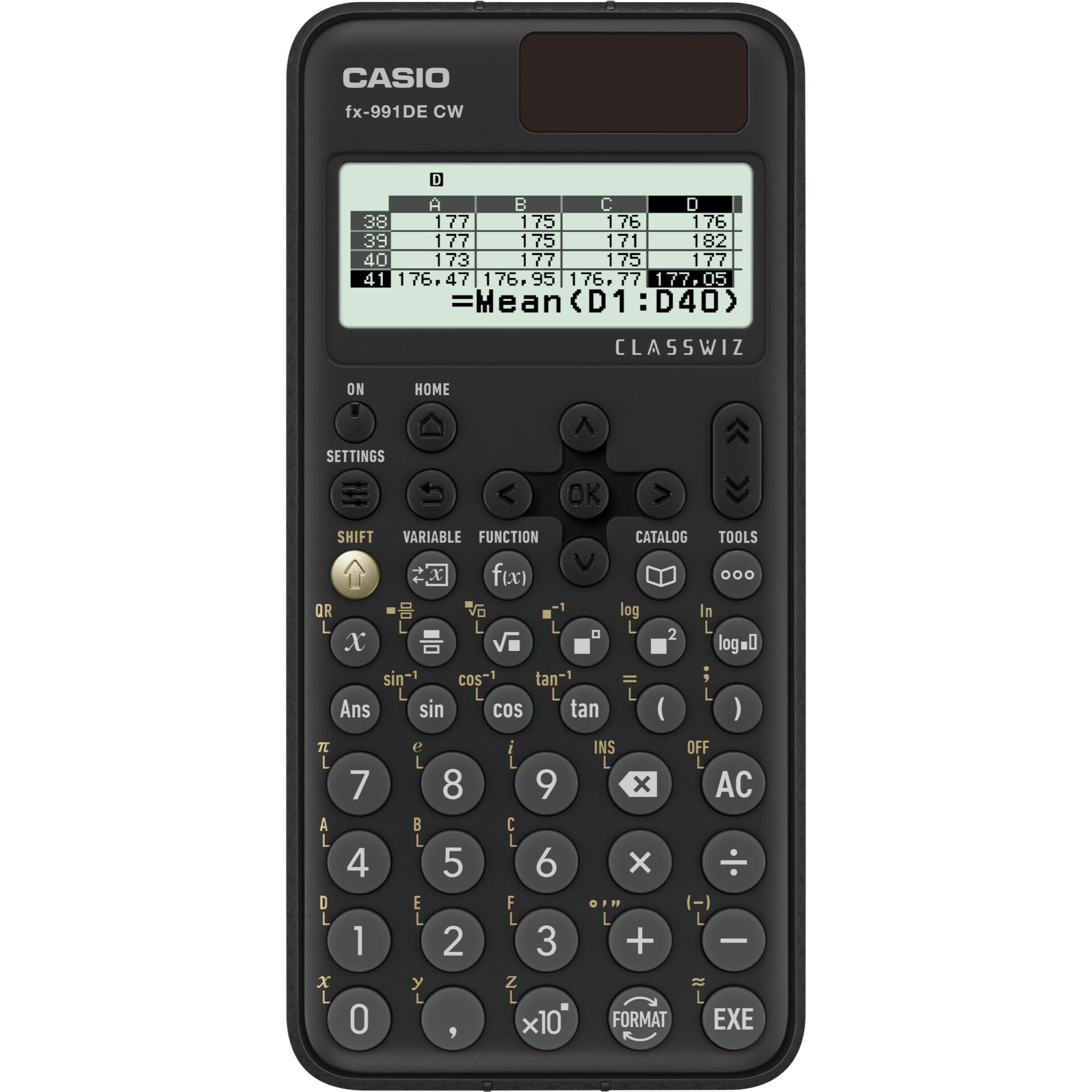 Casio fx-991DE CW, Lomme, Videnskabelig, 12 cifre, Batteri, Sort