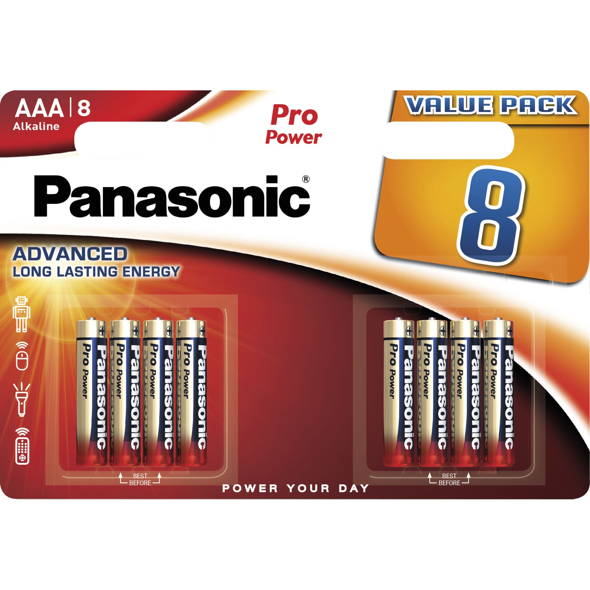 Panasonic PANASONIC Alkalické baterie Pro Power LR03PPG/8BW AAA 1,5V (Blistr 8ks)