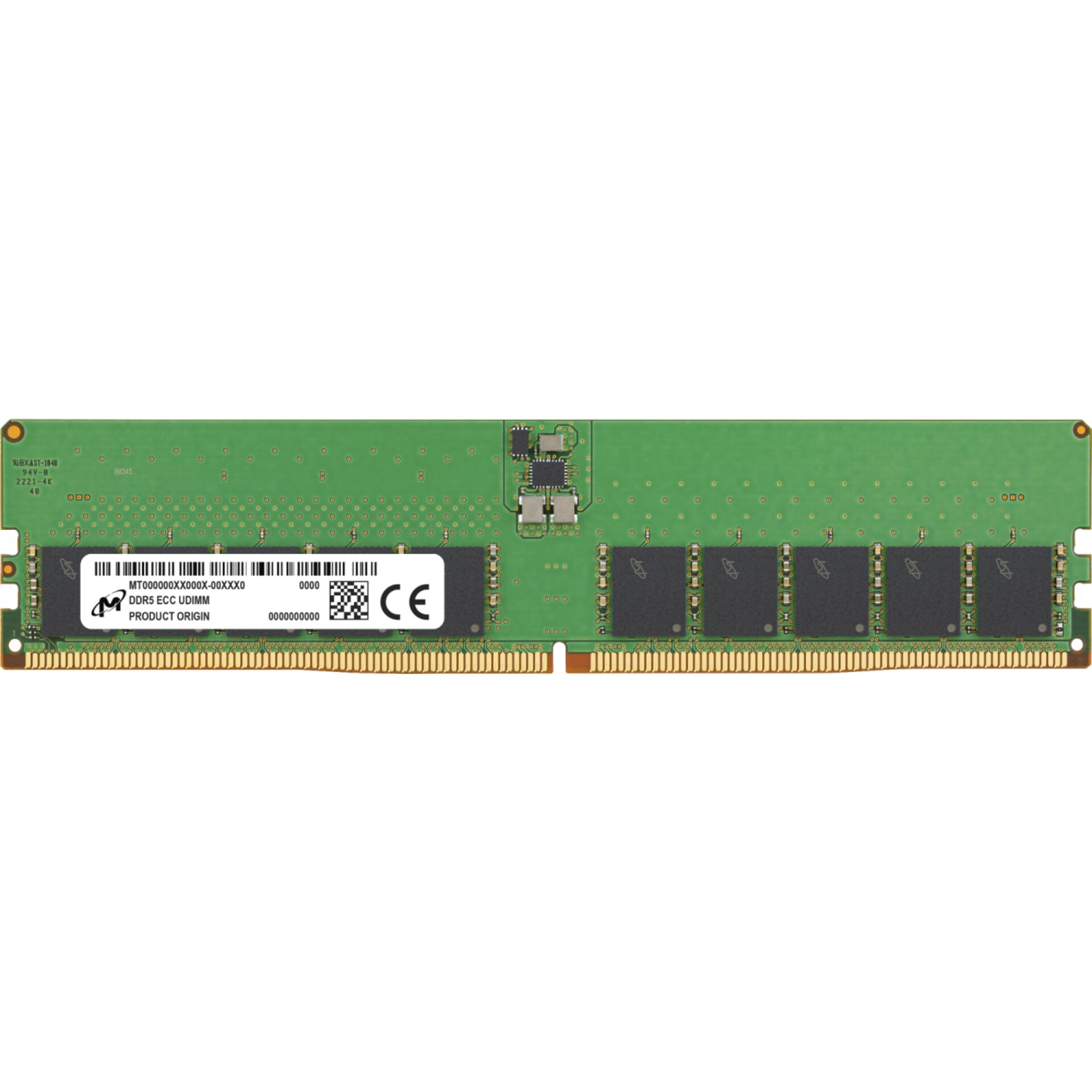 32GB Micron DDR5 PC5 38400-4800MHz 2Rx8 CL40 ECC UDIMM