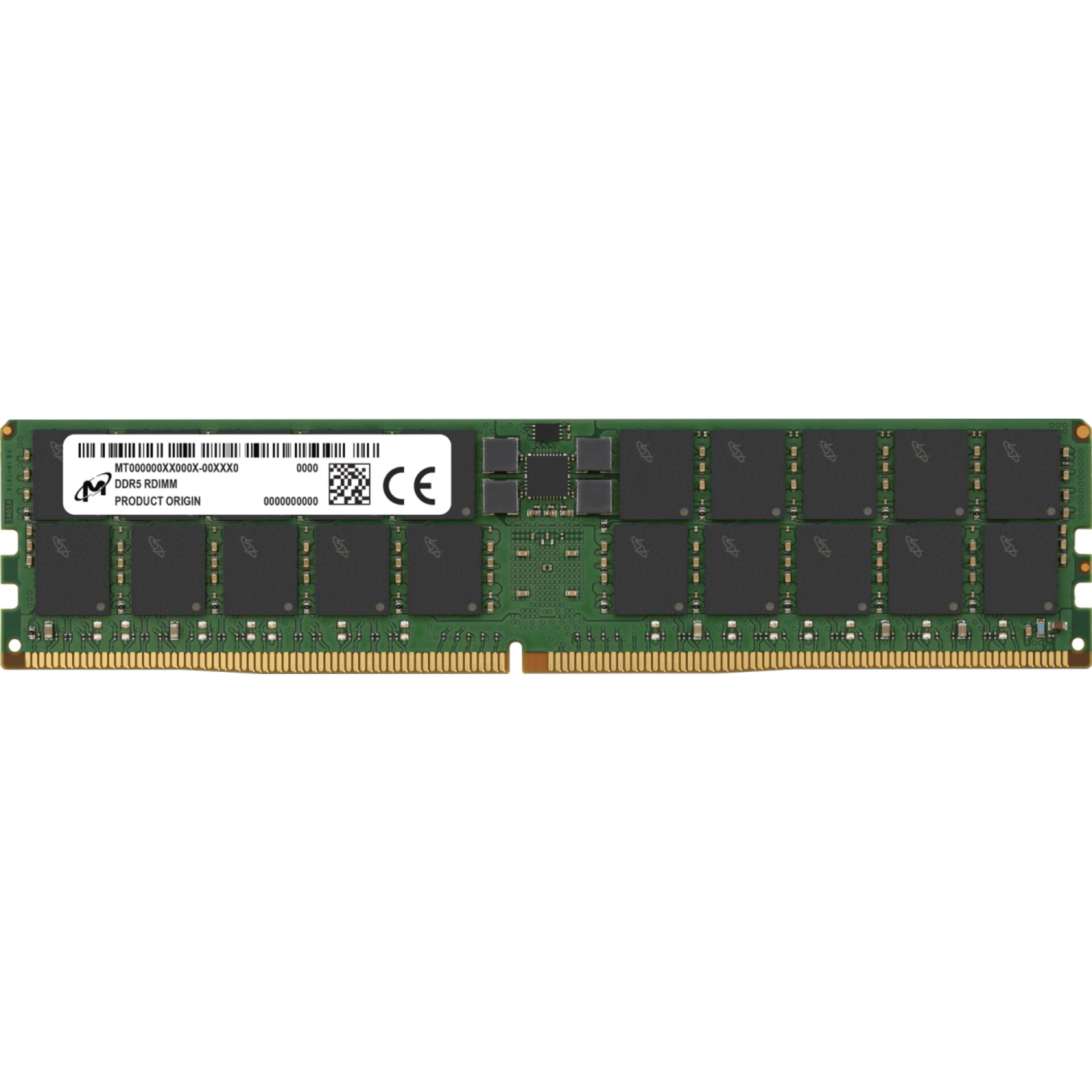 64GB Micron DDR5 PC5 38400-4800MHz 2Rx4 CL40 RDIMM