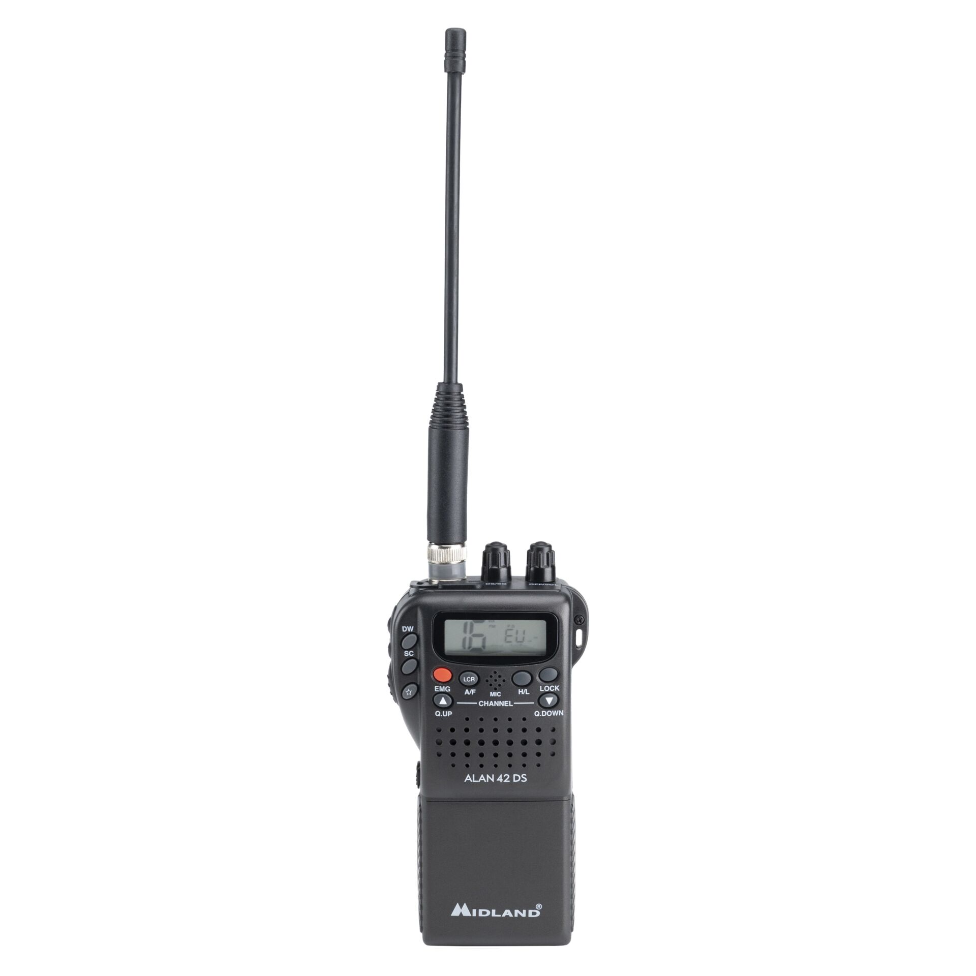 Midland C1267, Professionel mobilradio (PMR), 40 kanaler, 26.565 - 27.99125 Mhz, AA, 70 mm, 140 mm