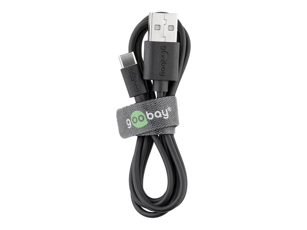 Pro USB-A <-> USB-C - 0.1m - USB 2.0 - Sort