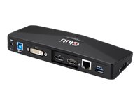 Club 3D SenseVision USB 3.0 4K Docking Station - Dockingstation - USB - DVI, HDMI, DP - 1GbE