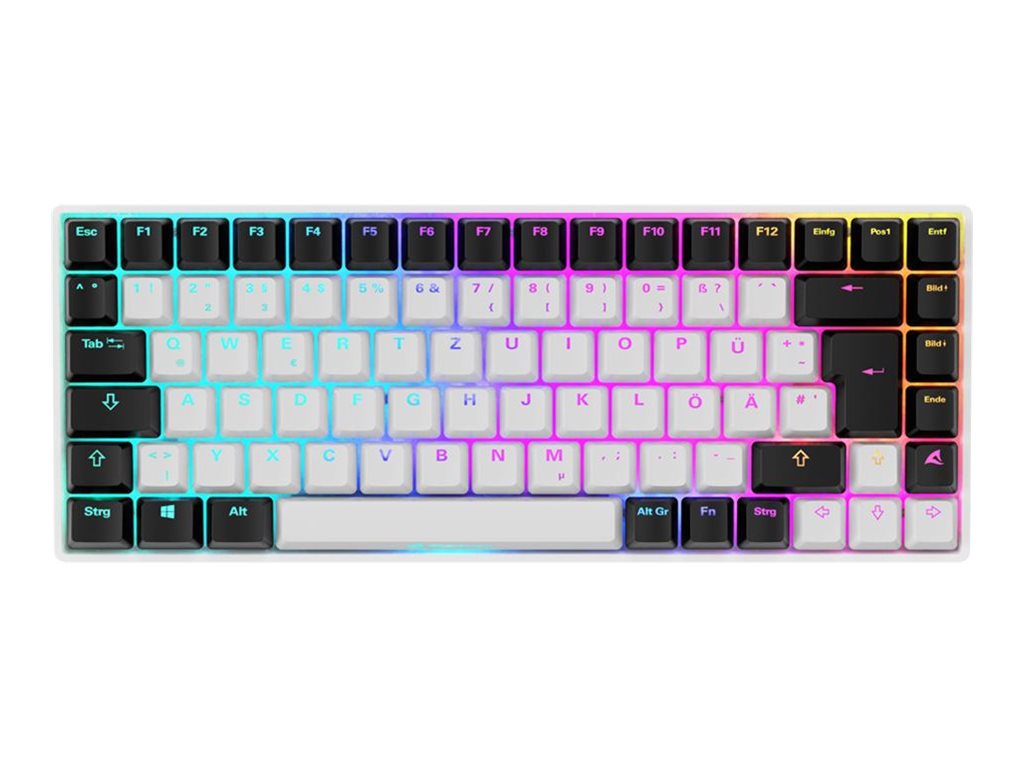 Sharkoon SKILLER SGK50 S3 - keyboard - 75% - QWERTZ - German - white Input Device - Gaming Tastatur - Tysk - Hvid