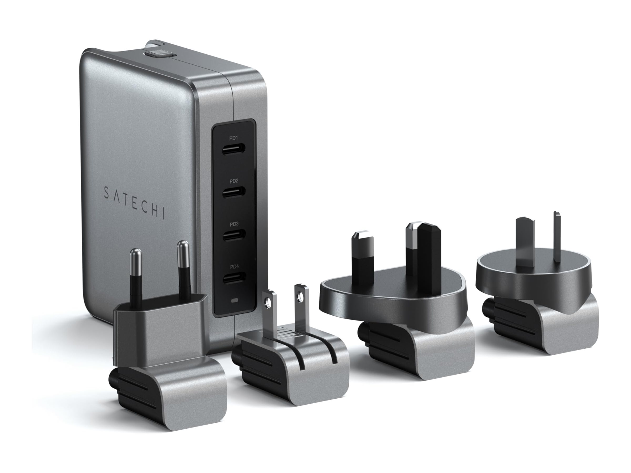 Satechi 145 W Usb-c Gan Travel Charger With 4 Ports Sølv