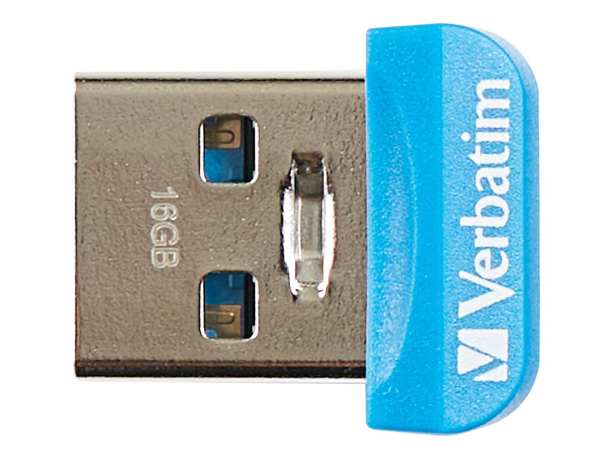 Verbatim Store 'n' Stay NANO - USB flashdrive - 16 GB - USB 3.0 - blå