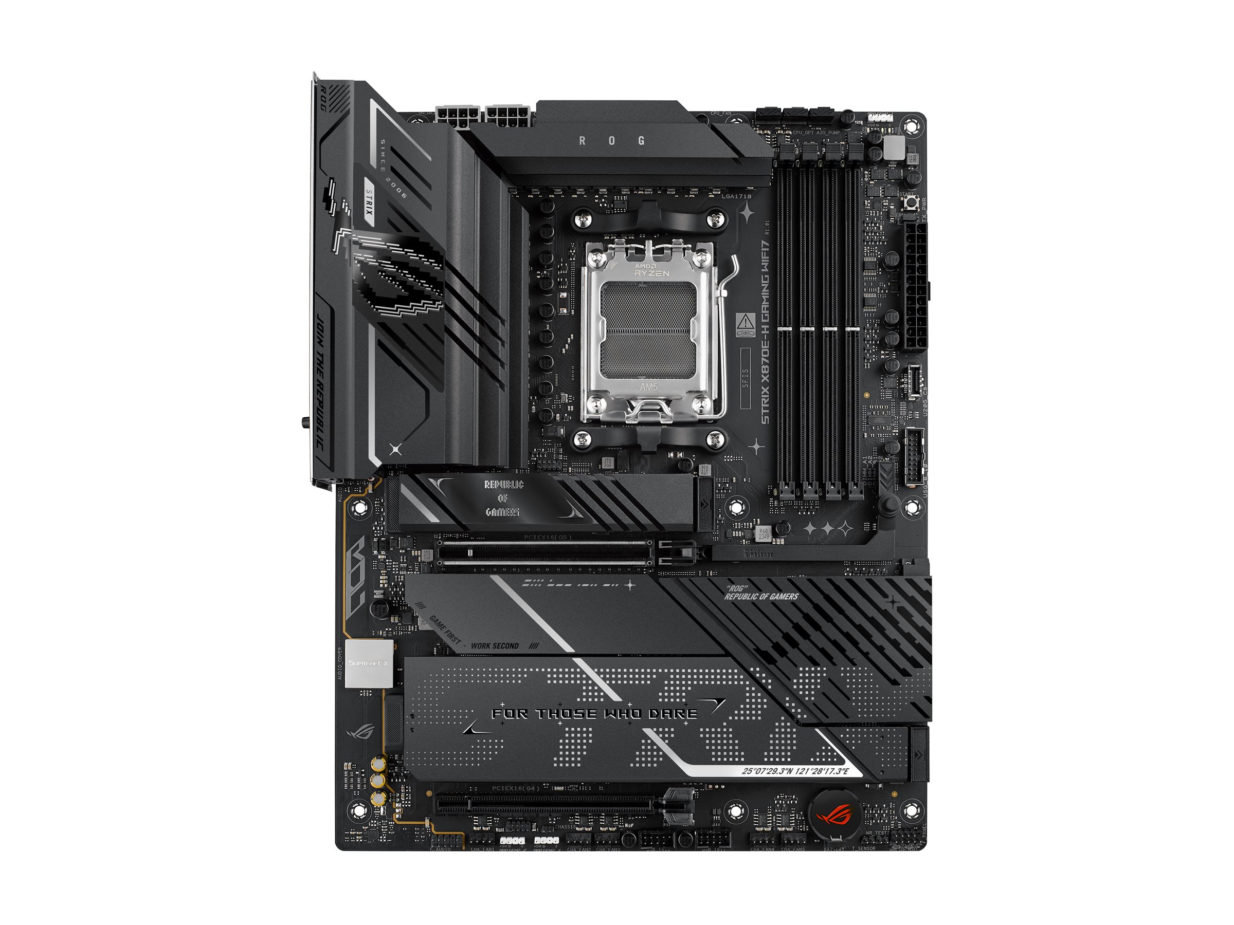 ASUS ROG STRIX X870E-H GAMING WIFI7 Bundkort - AMD X870E - AMD AM5 socket - DDR5 RAM - ATX