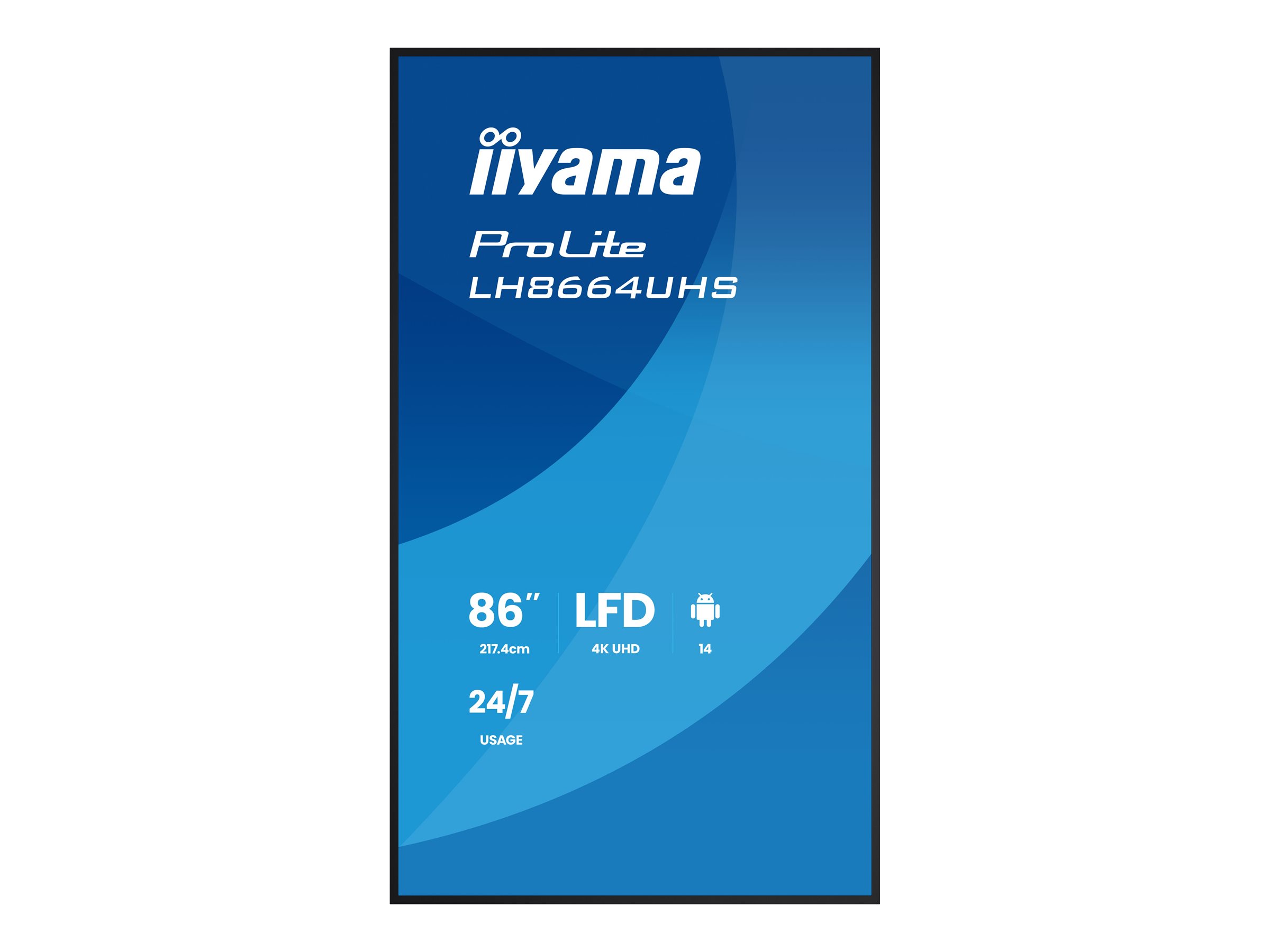 iiyama ProLite LH8664UHS-B3AG 86" Class (85.6" viewable) LED-backlit LCD display - 4K - for digital signage