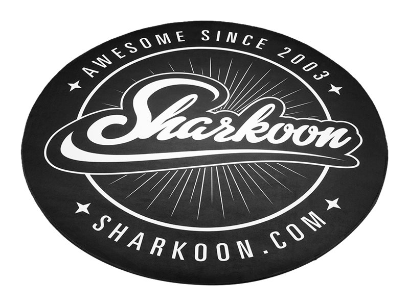 Sharkoon Floor Mat gaming måtte - sort, cirkulær 120 × 120 cm