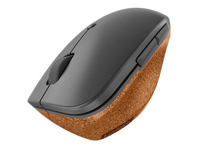 Lenovo Go - mouse - 2.4 GHz - grey cork - Mus - Blue optical - 6 knapper - Brun